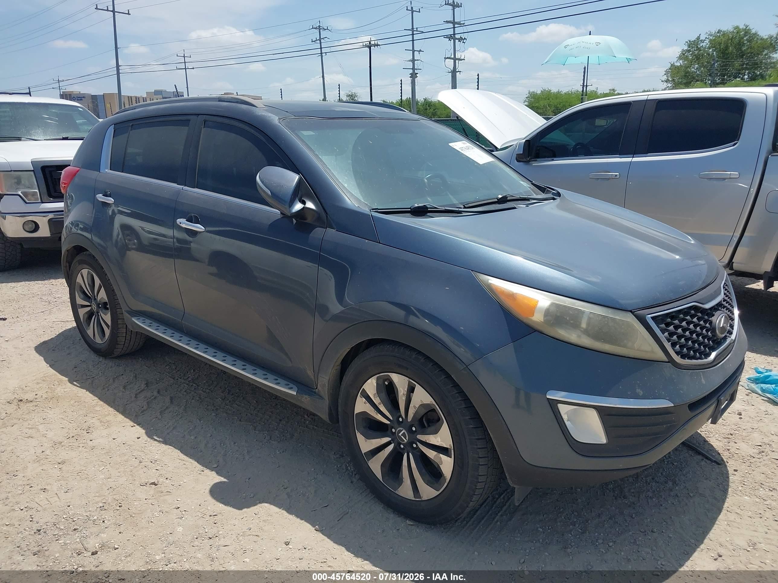 2013 Kia Sportage Sx Gray vin: KNDPC3A61D7426562