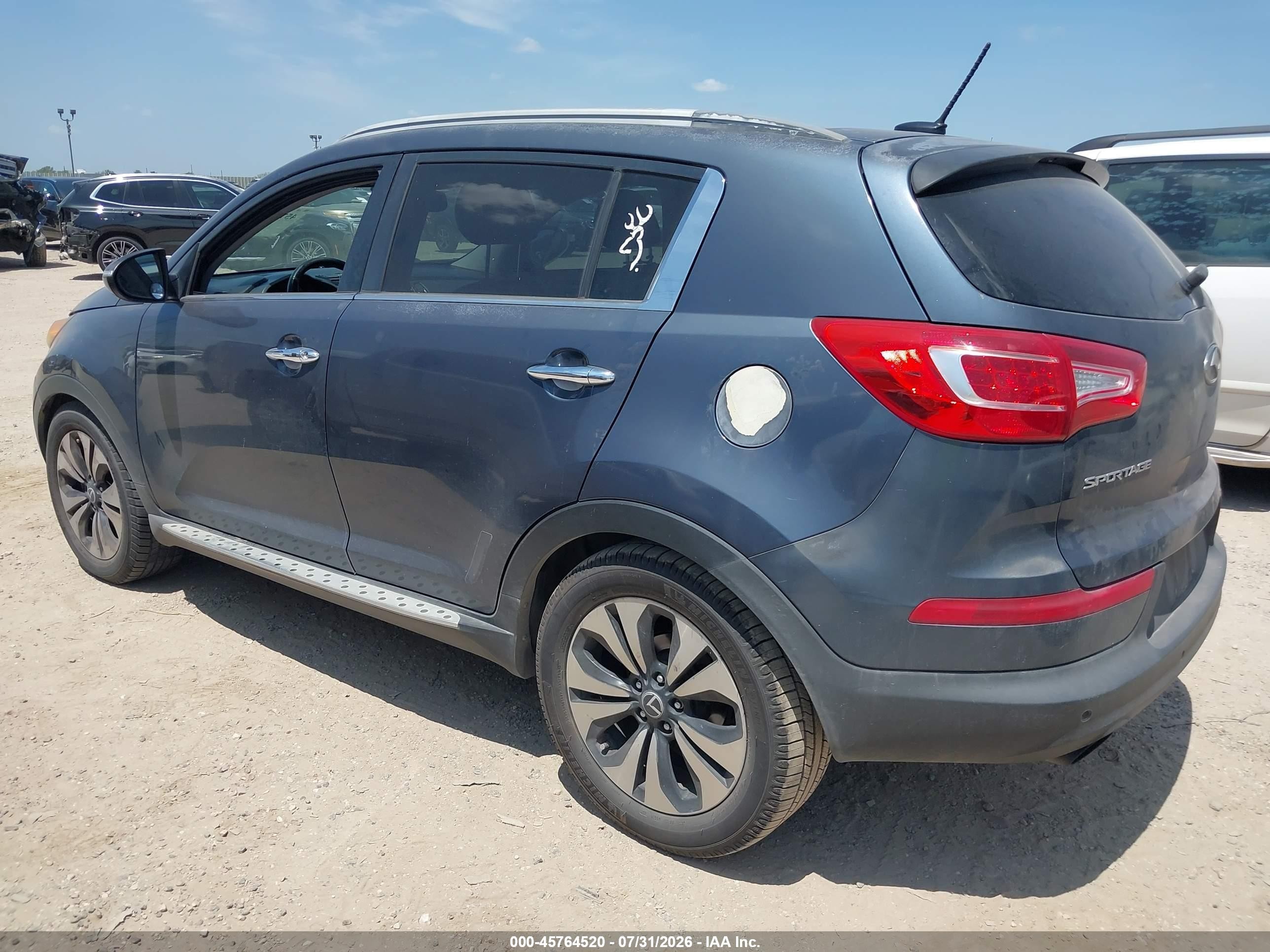 2013 Kia Sportage Sx Gray vin: KNDPC3A61D7426562