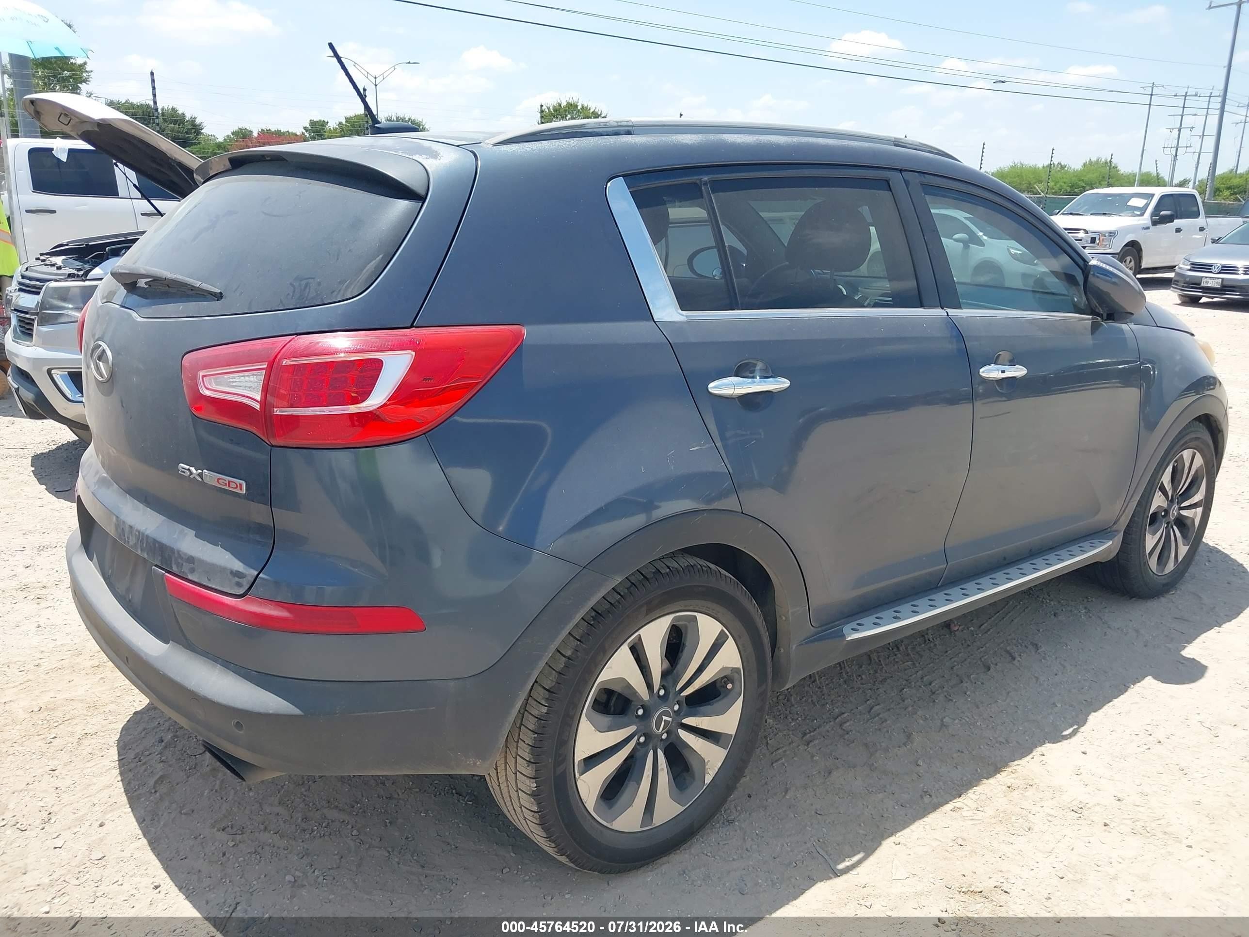 2013 Kia Sportage Sx Gray vin: KNDPC3A61D7426562