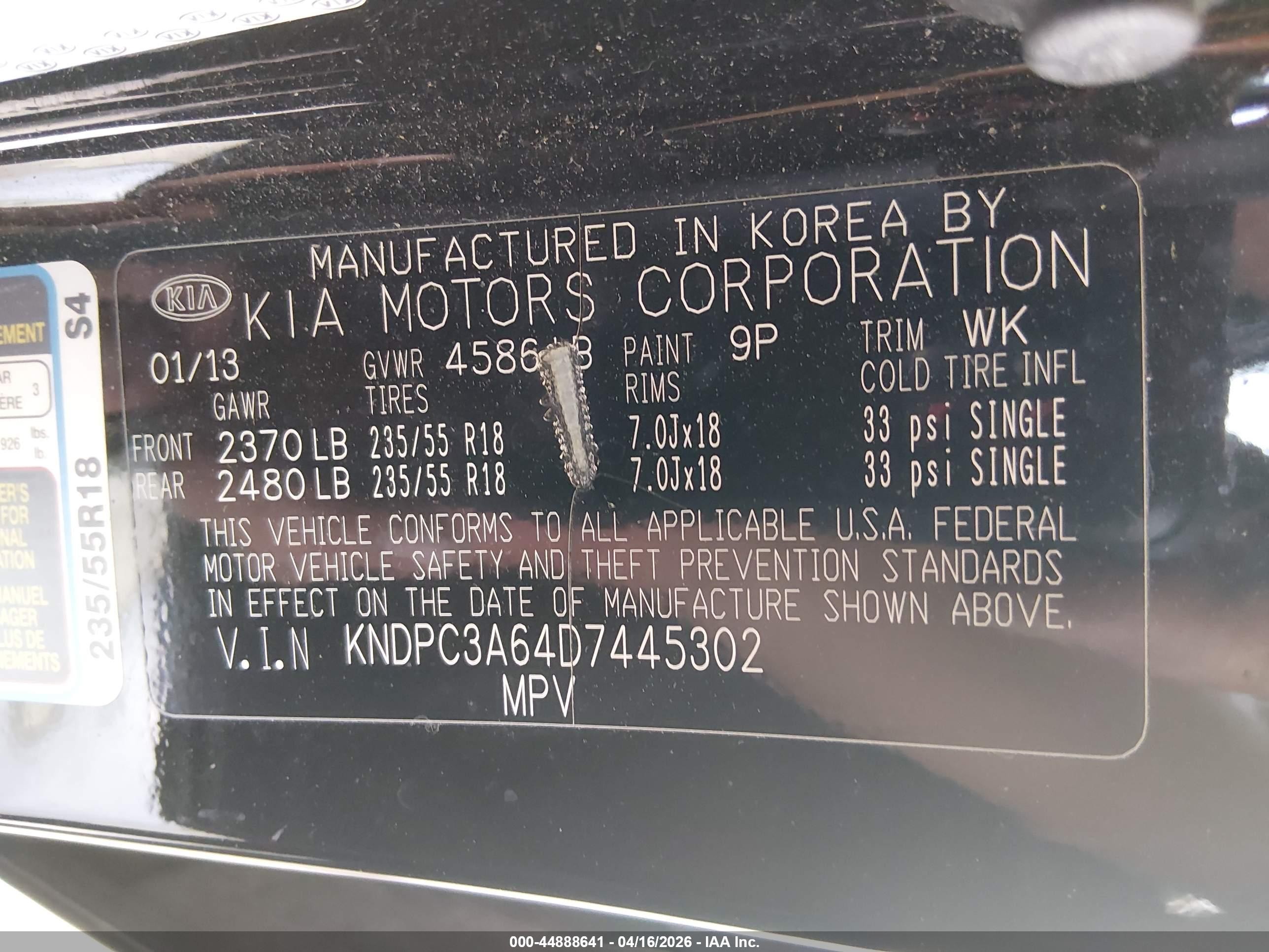2013 Kia Sportage Sx Black vin: KNDPC3A64D7445302