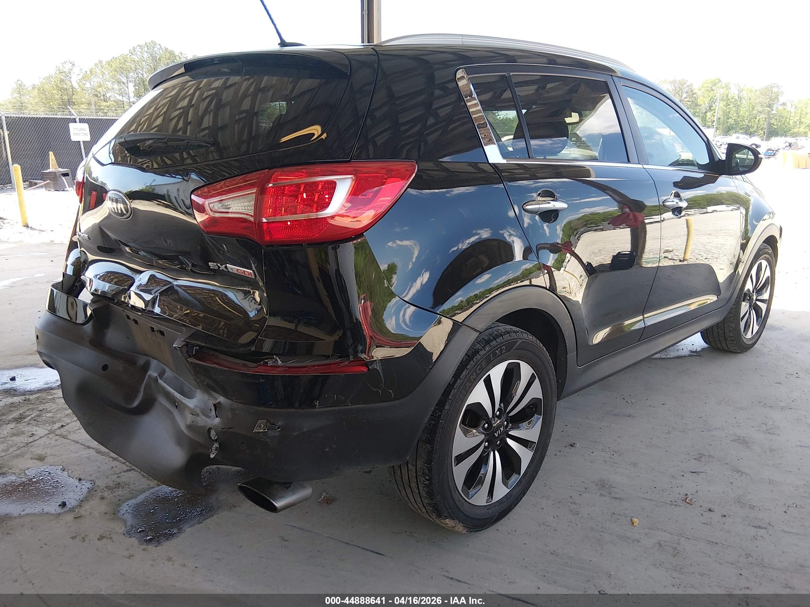 2013 Kia Sportage Sx Black vin: KNDPC3A64D7445302