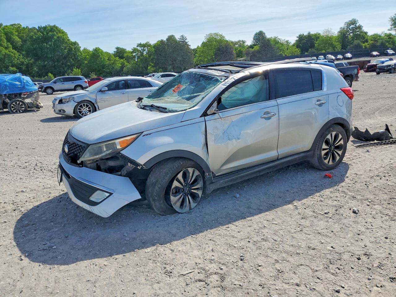 2013 Kia Sportage Sx Silver vin: KNDPC3A65D7509072