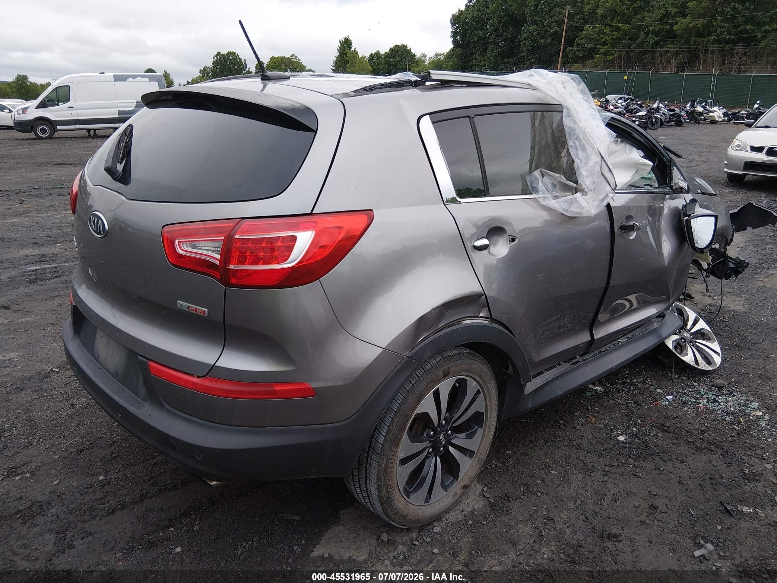 2011 Kia Sportage Sx Gray vin: KNDPC3A69B7162472