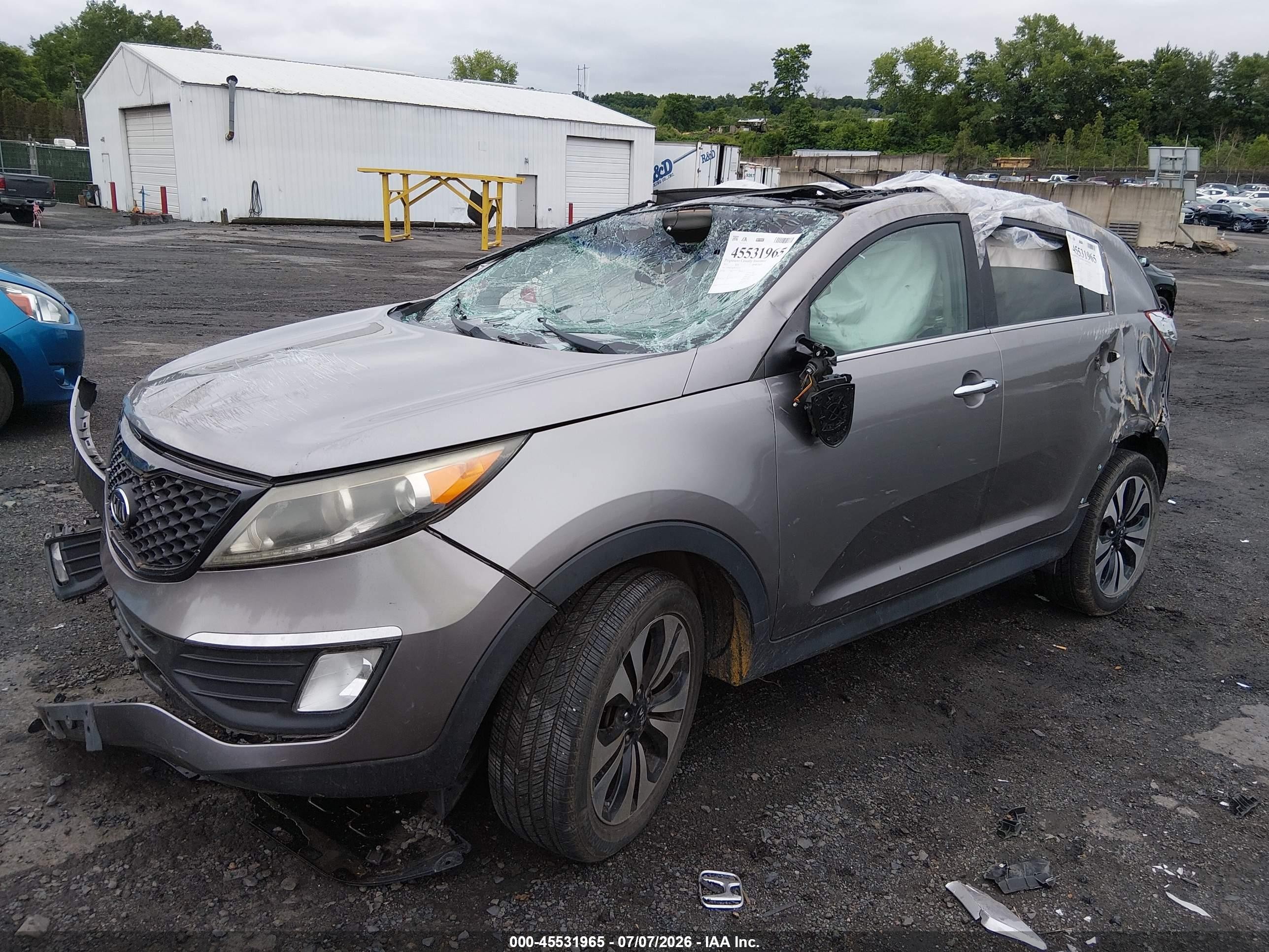 2011 Kia Sportage Sx Gray vin: KNDPC3A69B7162472