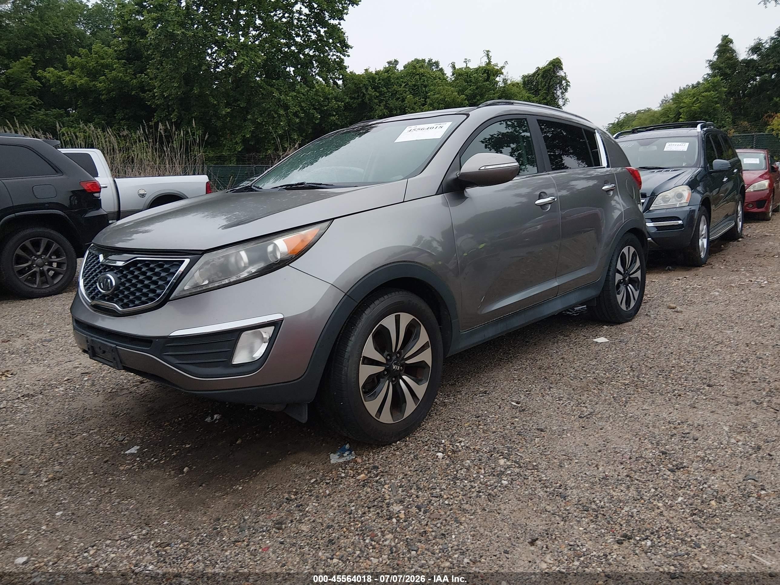 2012 Kia Sportage Sx Gray vin: KNDPC3A6XC7186717
