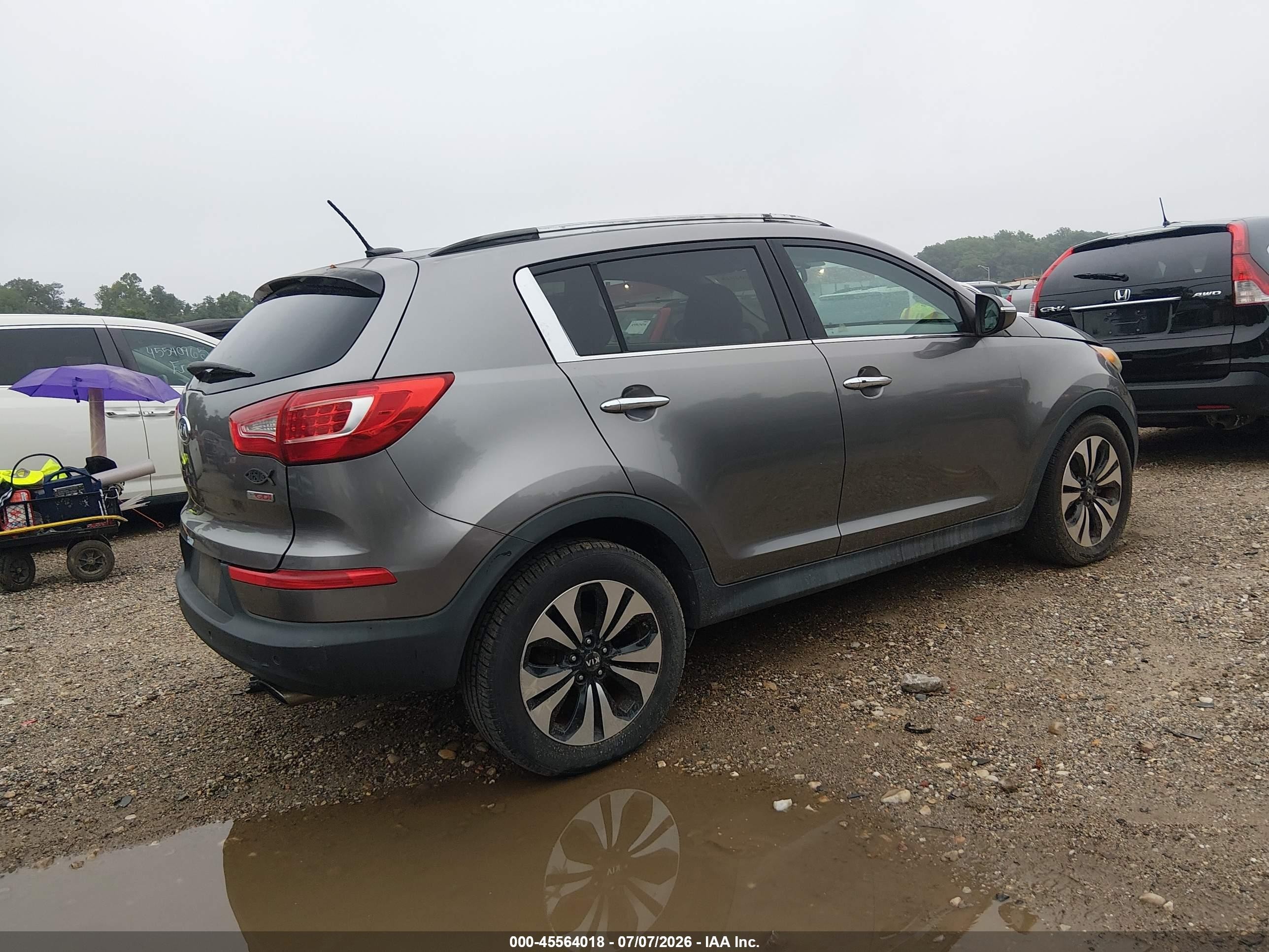 2012 Kia Sportage Sx Gray vin: KNDPC3A6XC7186717