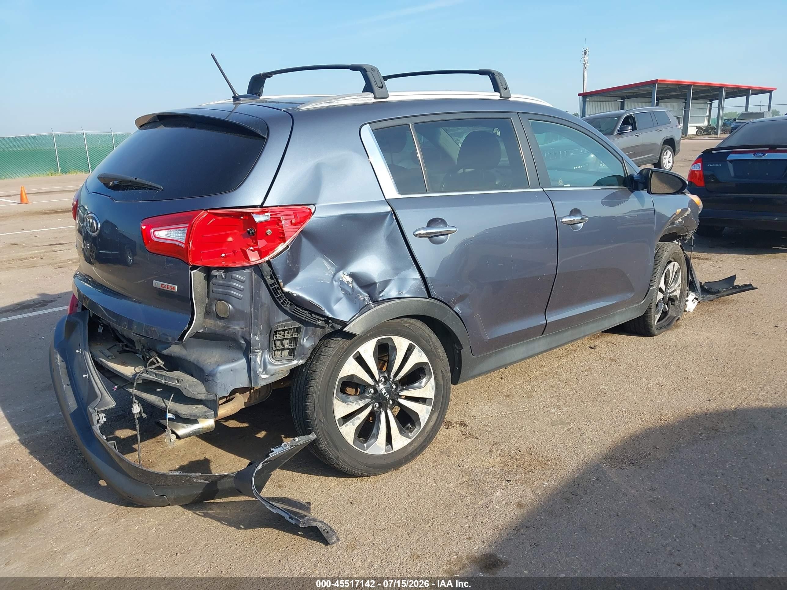 2012 Kia Sportage Sx Gray vin: KNDPC3A6XC7284226