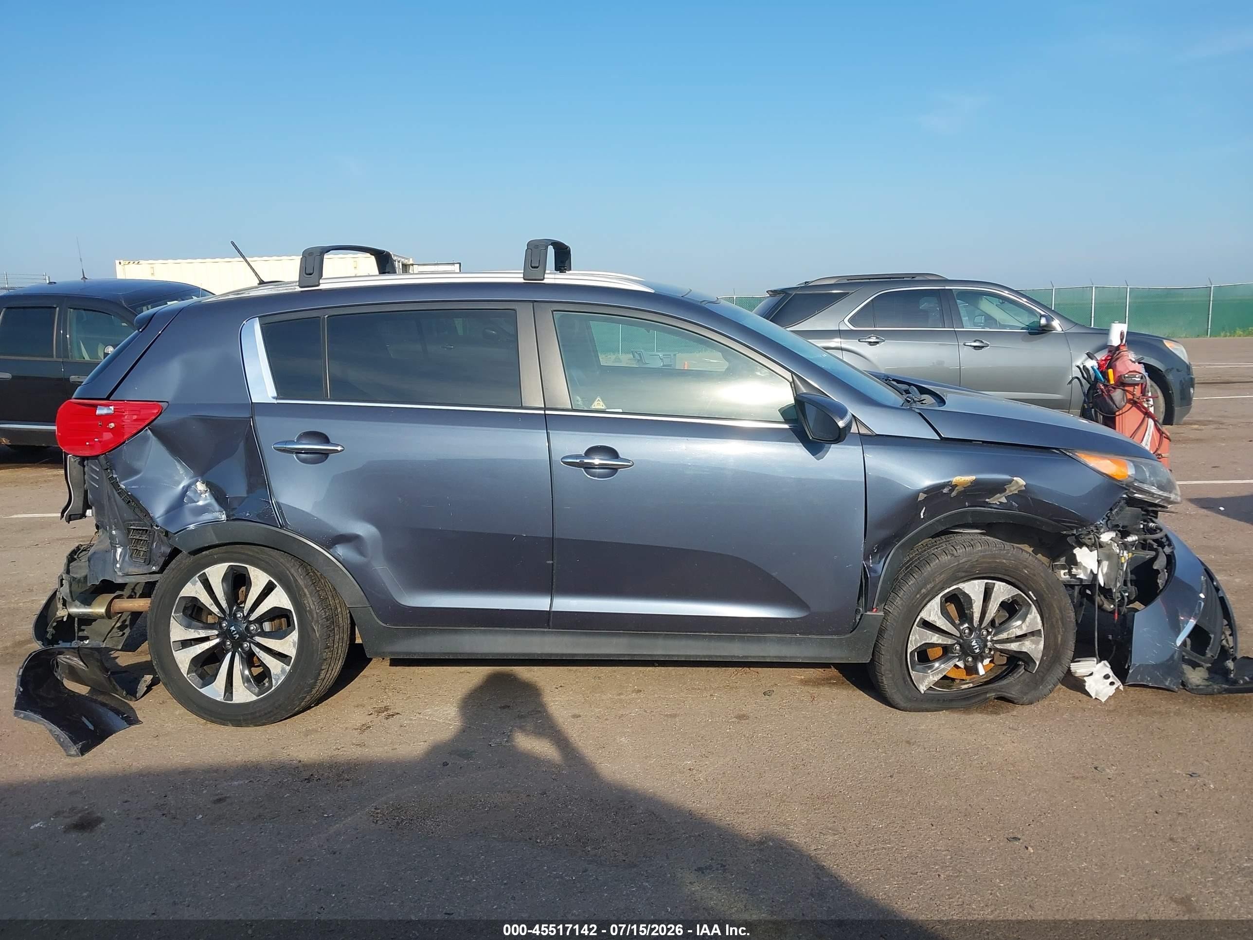 2012 Kia Sportage Sx Gray vin: KNDPC3A6XC7284226