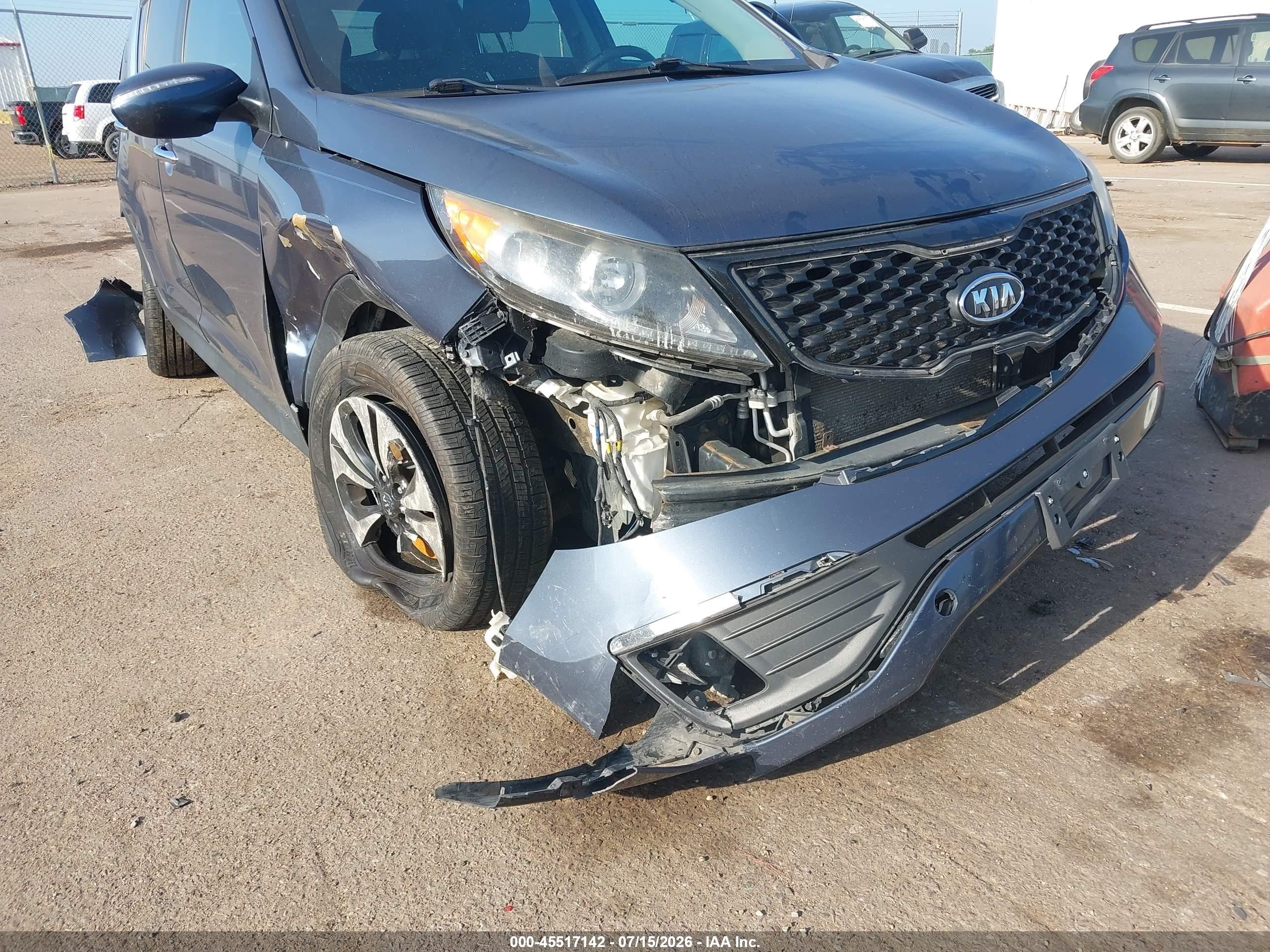 2012 Kia Sportage Sx Gray vin: KNDPC3A6XC7284226