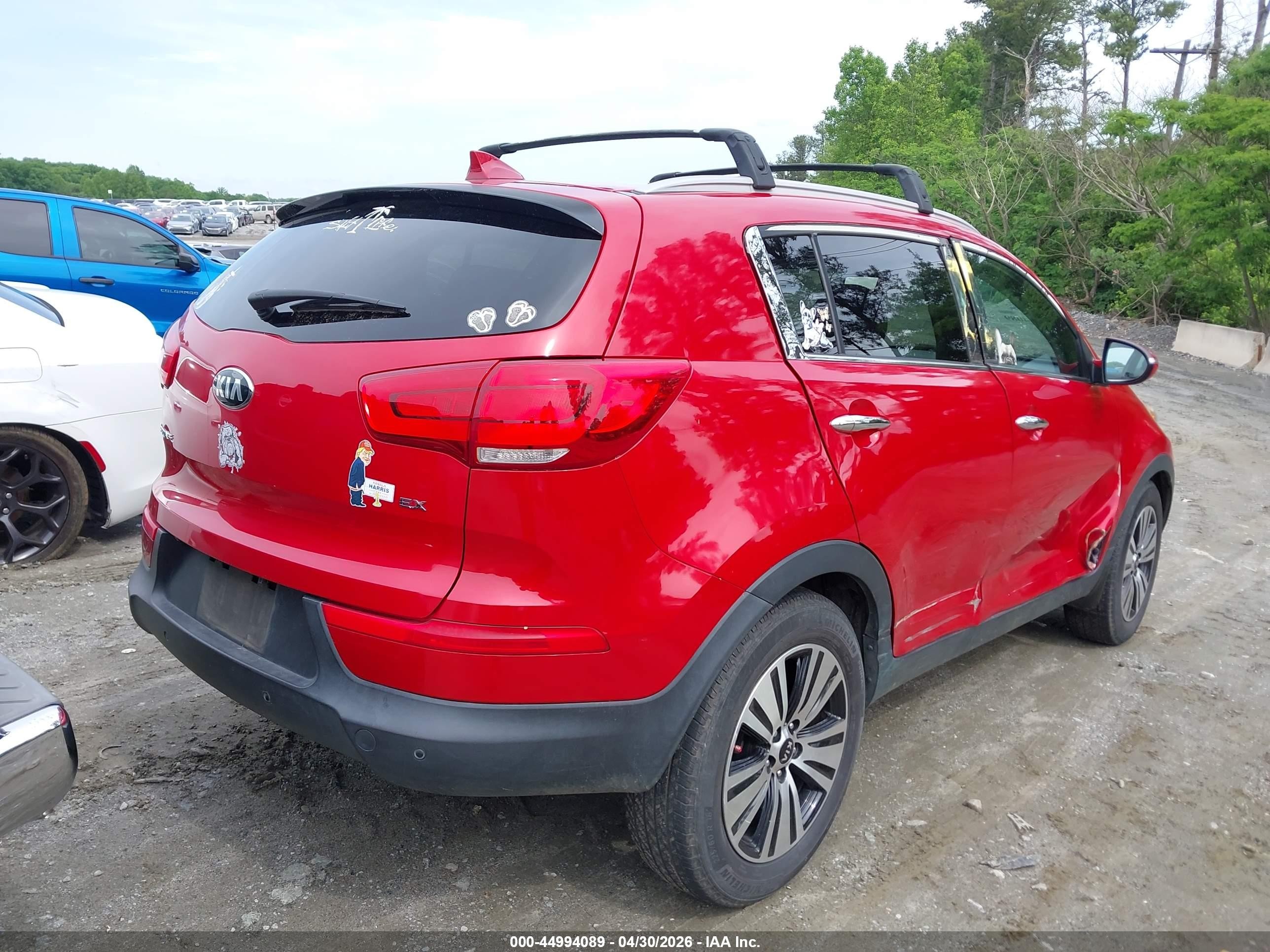 2014 Kia Sportage Ex Red vin: KNDPC3AC0E7586813