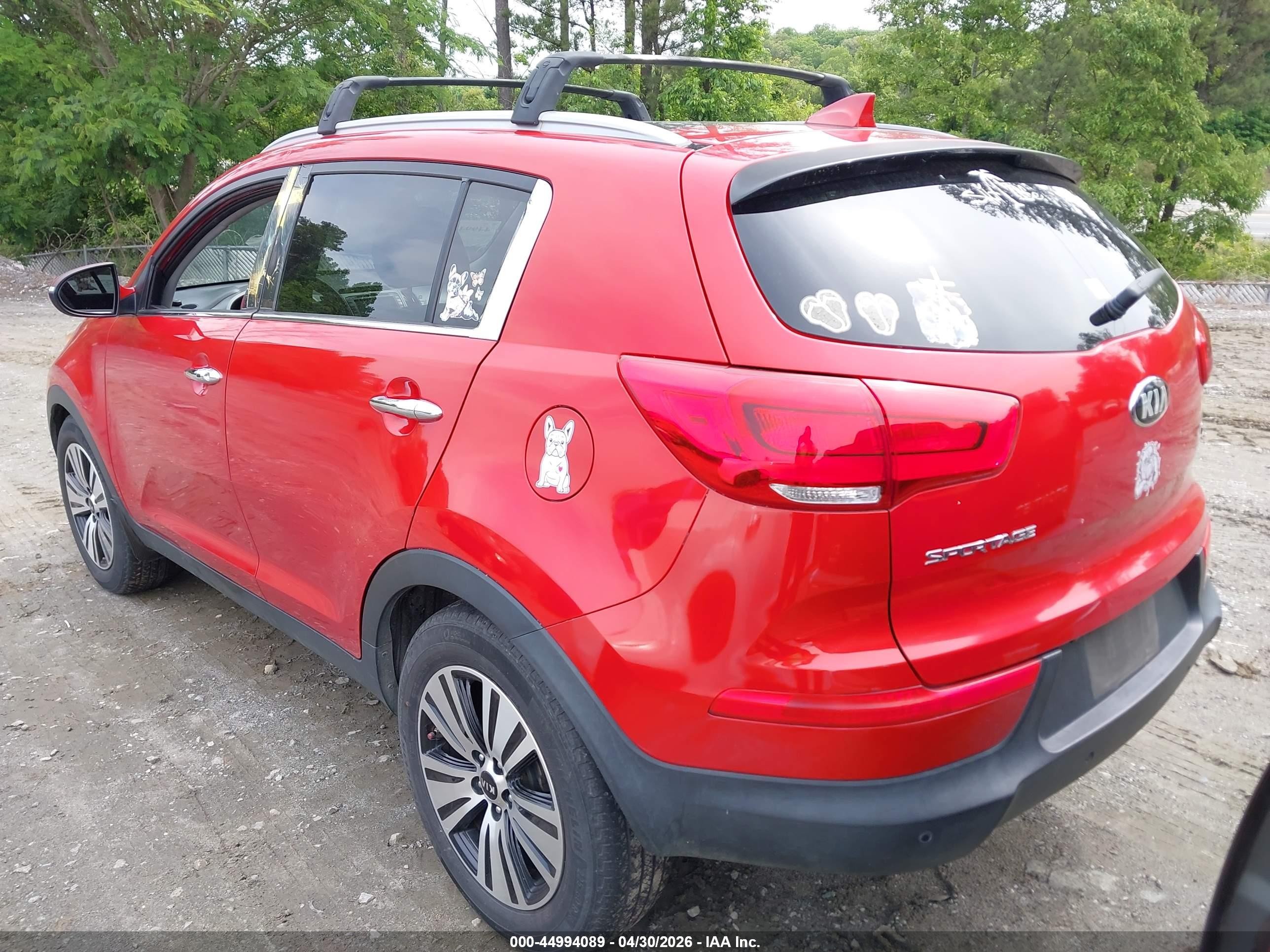 2014 Kia Sportage Ex Red vin: KNDPC3AC0E7586813