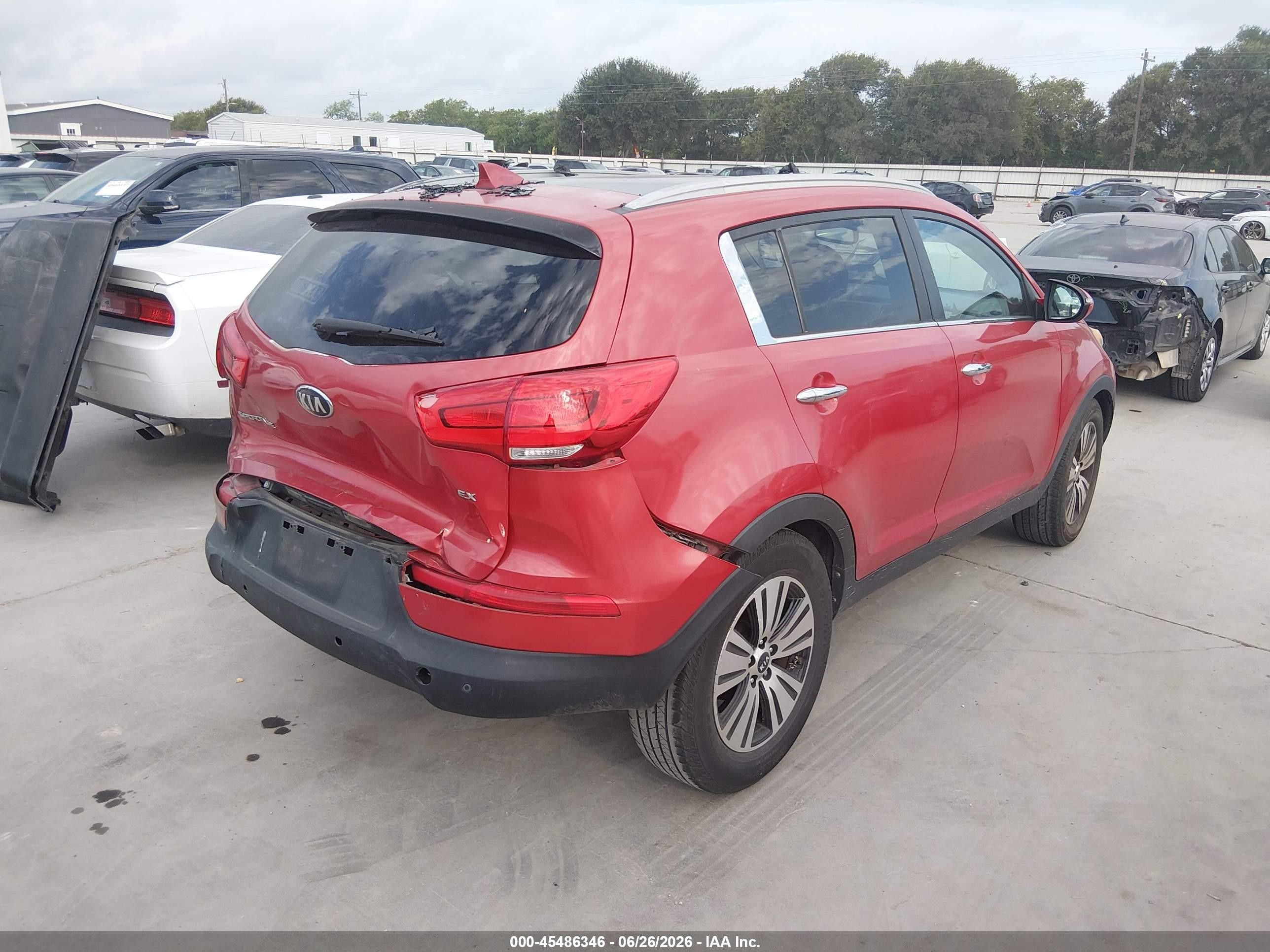 2014 Kia Sportage Ex Maroon vin: KNDPC3AC0E7615579