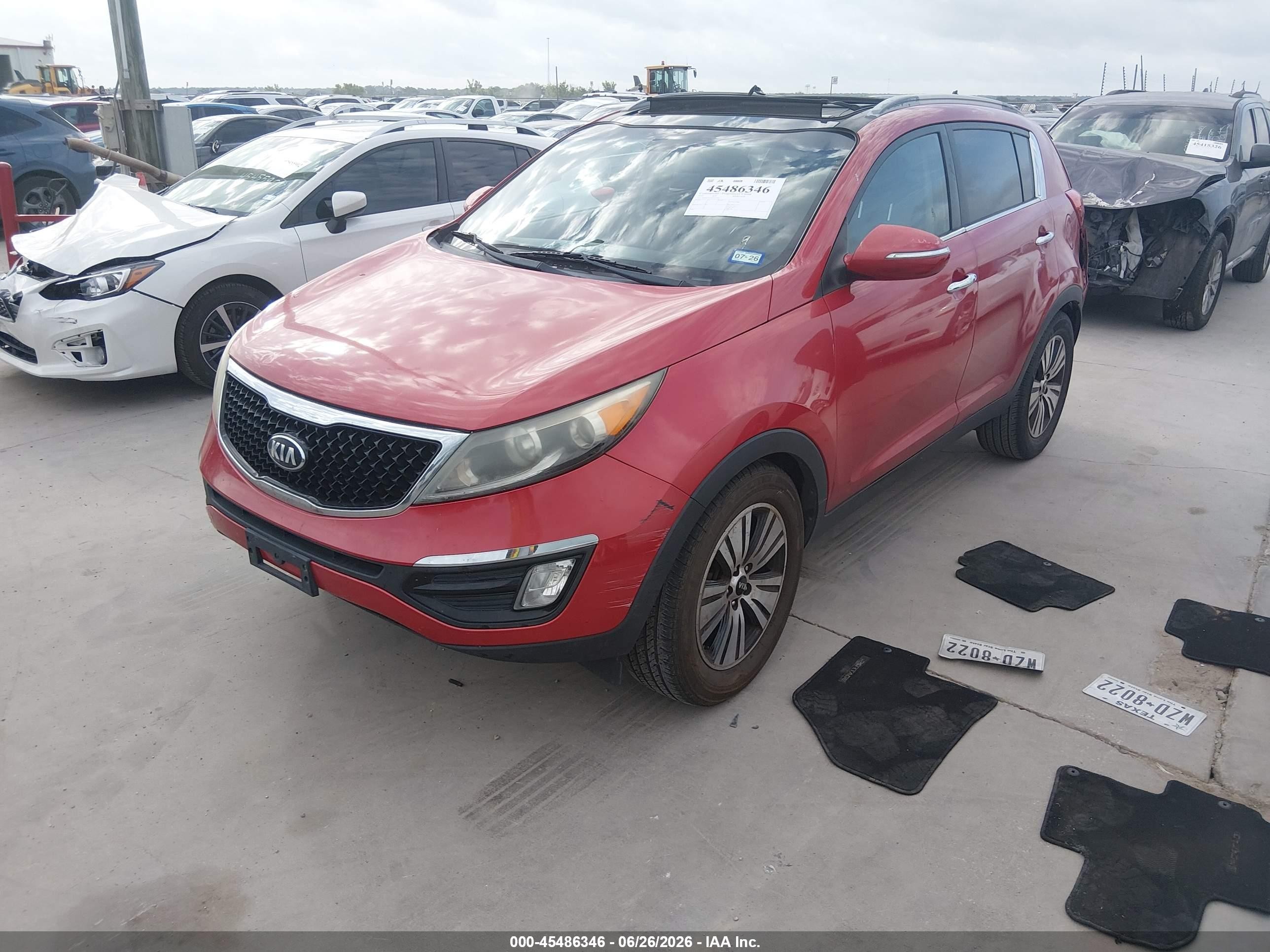 2014 Kia Sportage Ex Maroon vin: KNDPC3AC0E7615579