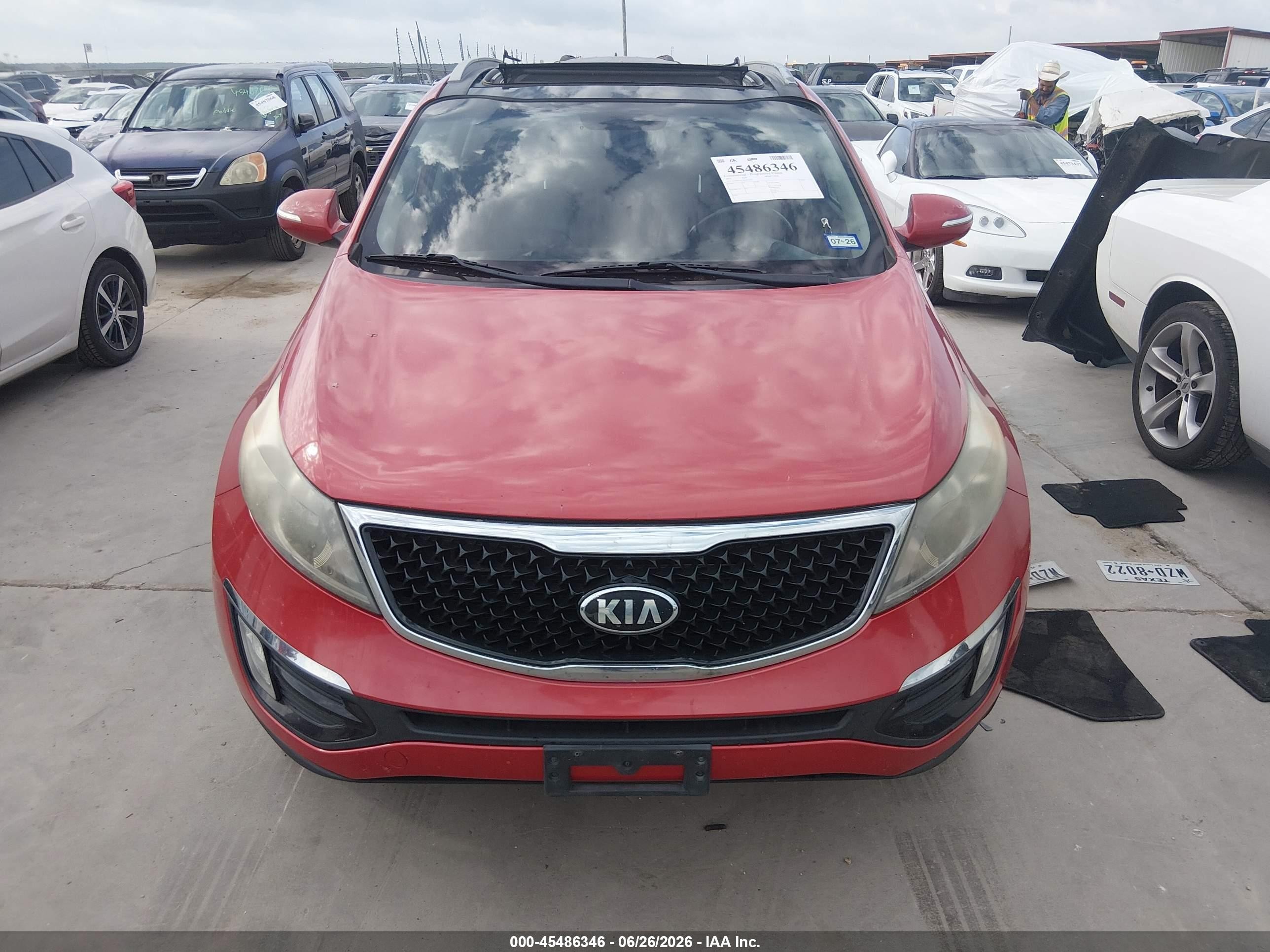 2014 Kia Sportage Ex Maroon vin: KNDPC3AC0E7615579