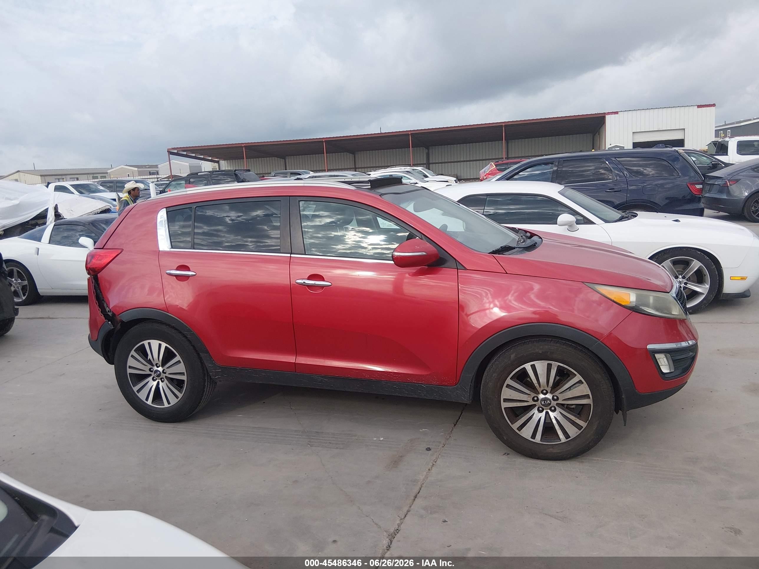 2014 Kia Sportage Ex Maroon vin: KNDPC3AC0E7615579