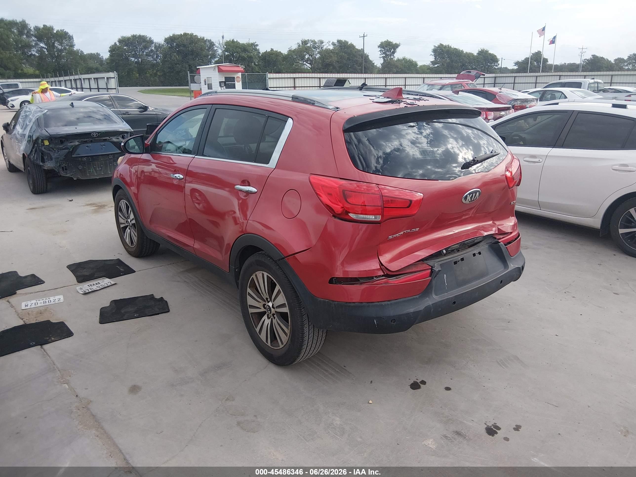 2014 Kia Sportage Ex Maroon vin: KNDPC3AC0E7615579