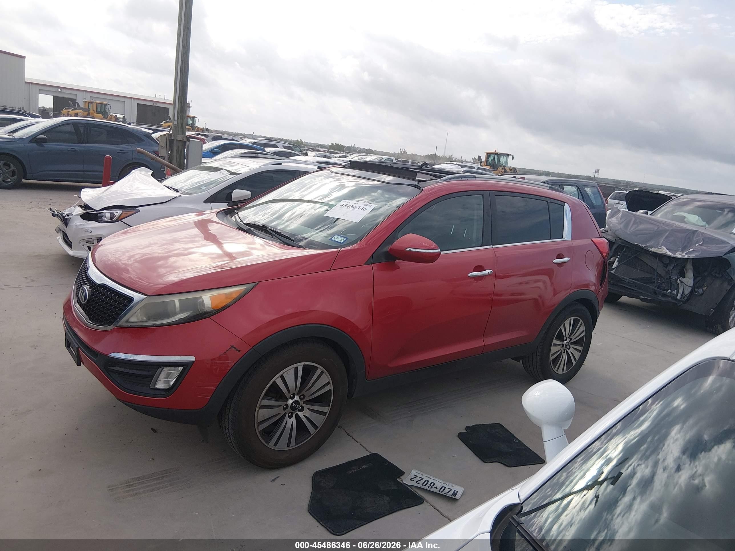 2014 Kia Sportage Ex Maroon vin: KNDPC3AC0E7615579