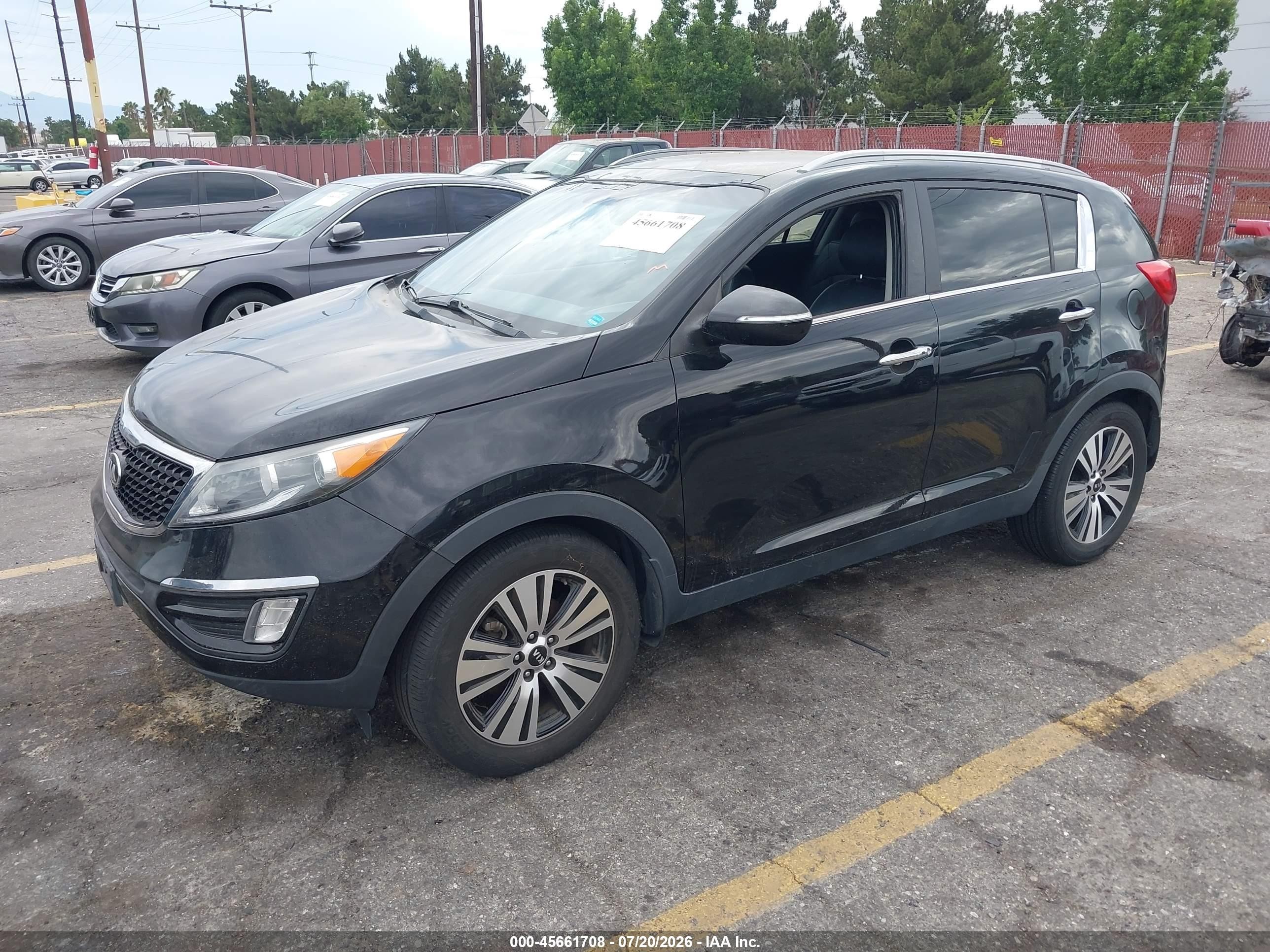 2015 Kia Sportage Ex Black vin: KNDPC3AC0F7761403