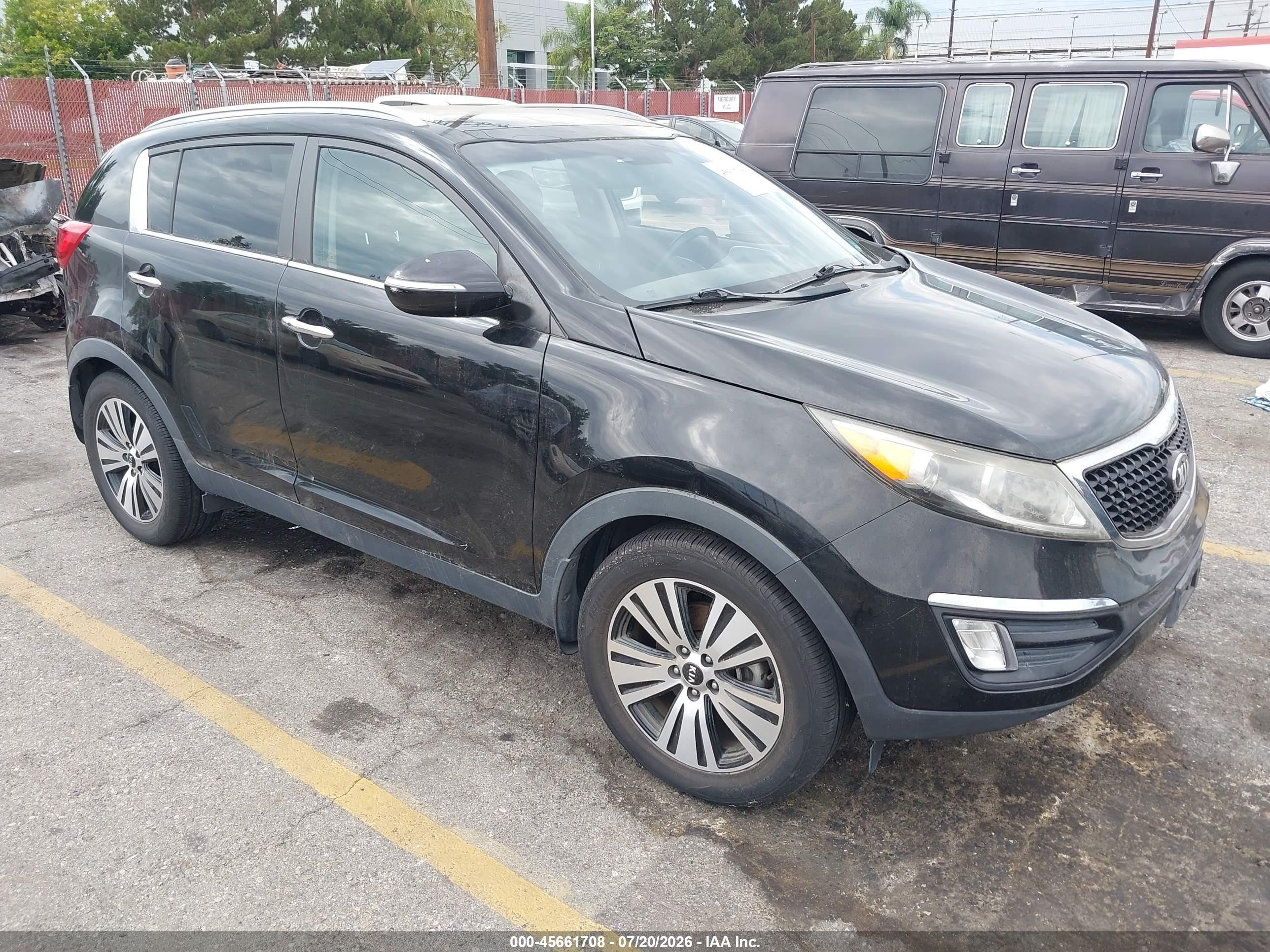 2015 Kia Sportage Ex Black vin: KNDPC3AC0F7761403