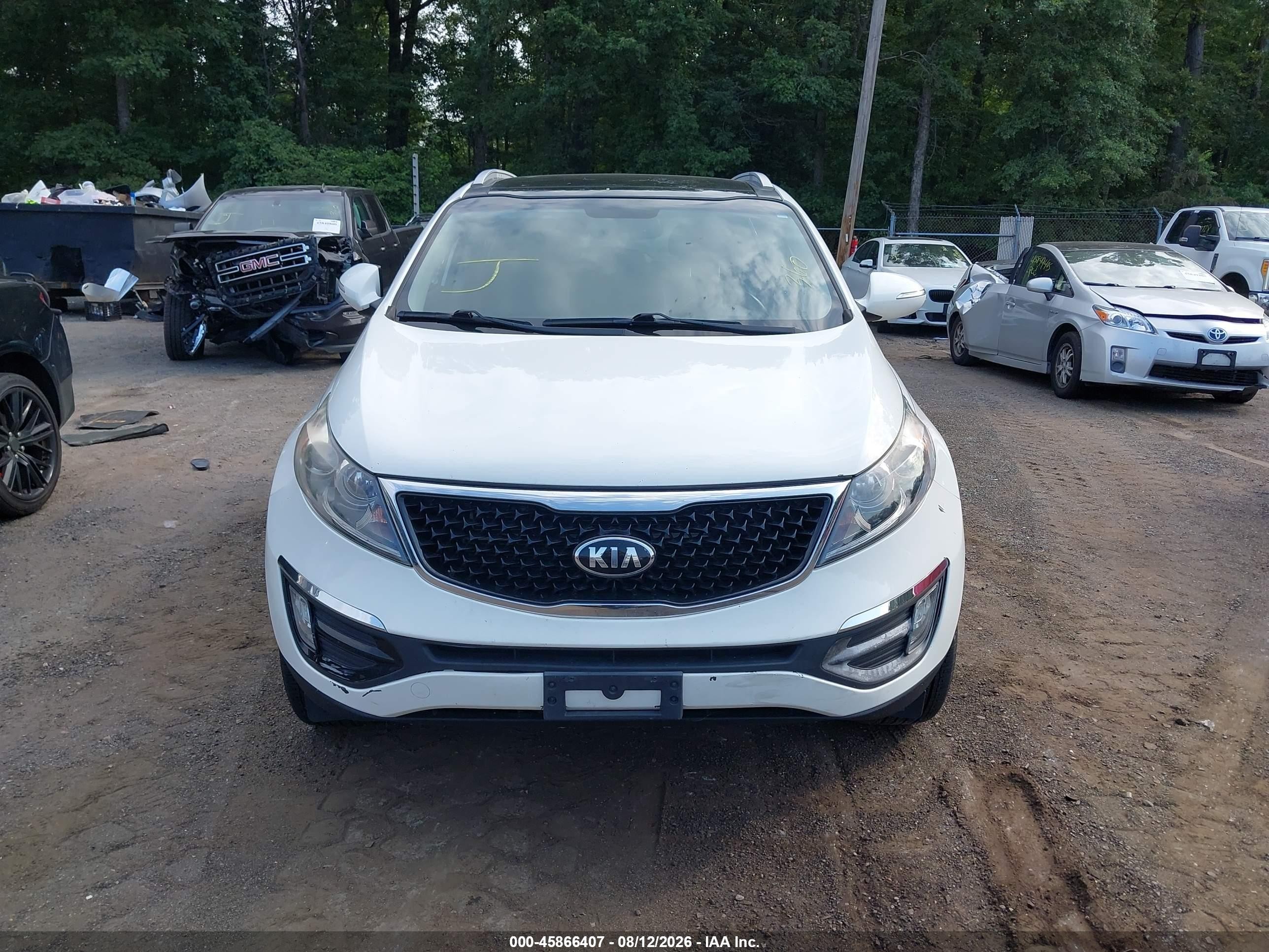 2015 Kia Sportage Ex White vin: KNDPC3AC1F7723906