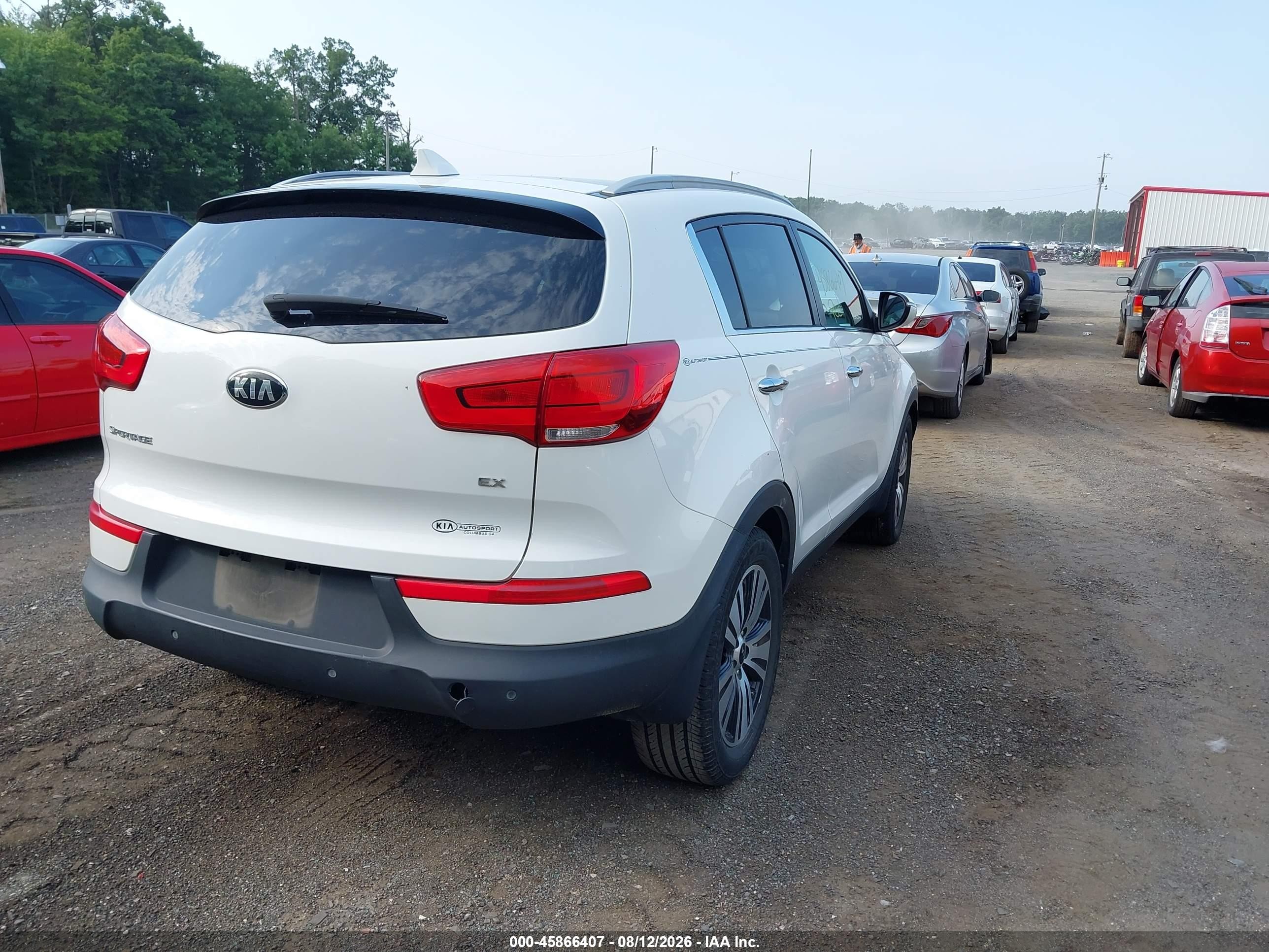 2015 Kia Sportage Ex White vin: KNDPC3AC1F7723906