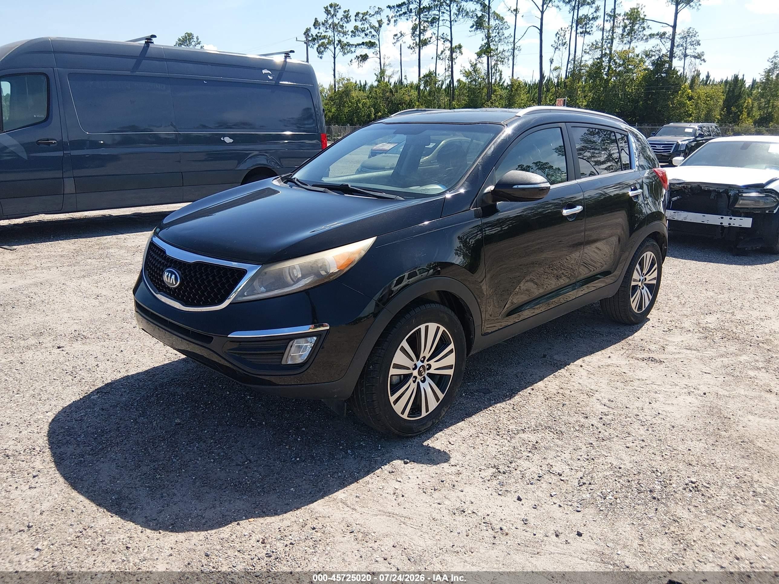 2015 Kia Sportage Ex Black vin: KNDPC3AC1F7724666