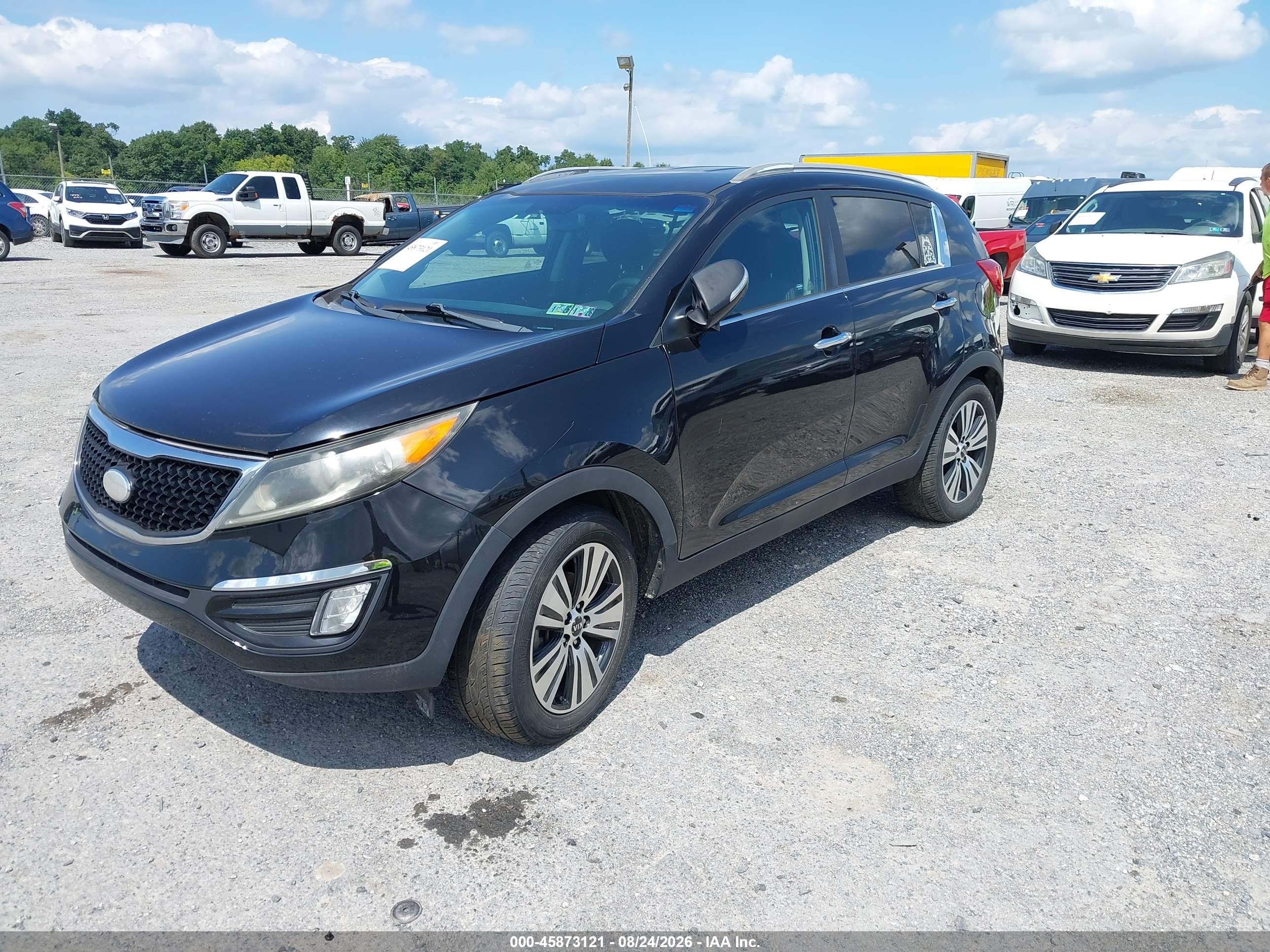 2014 Kia Sportage Ex Black vin: KNDPC3AC4E7554768