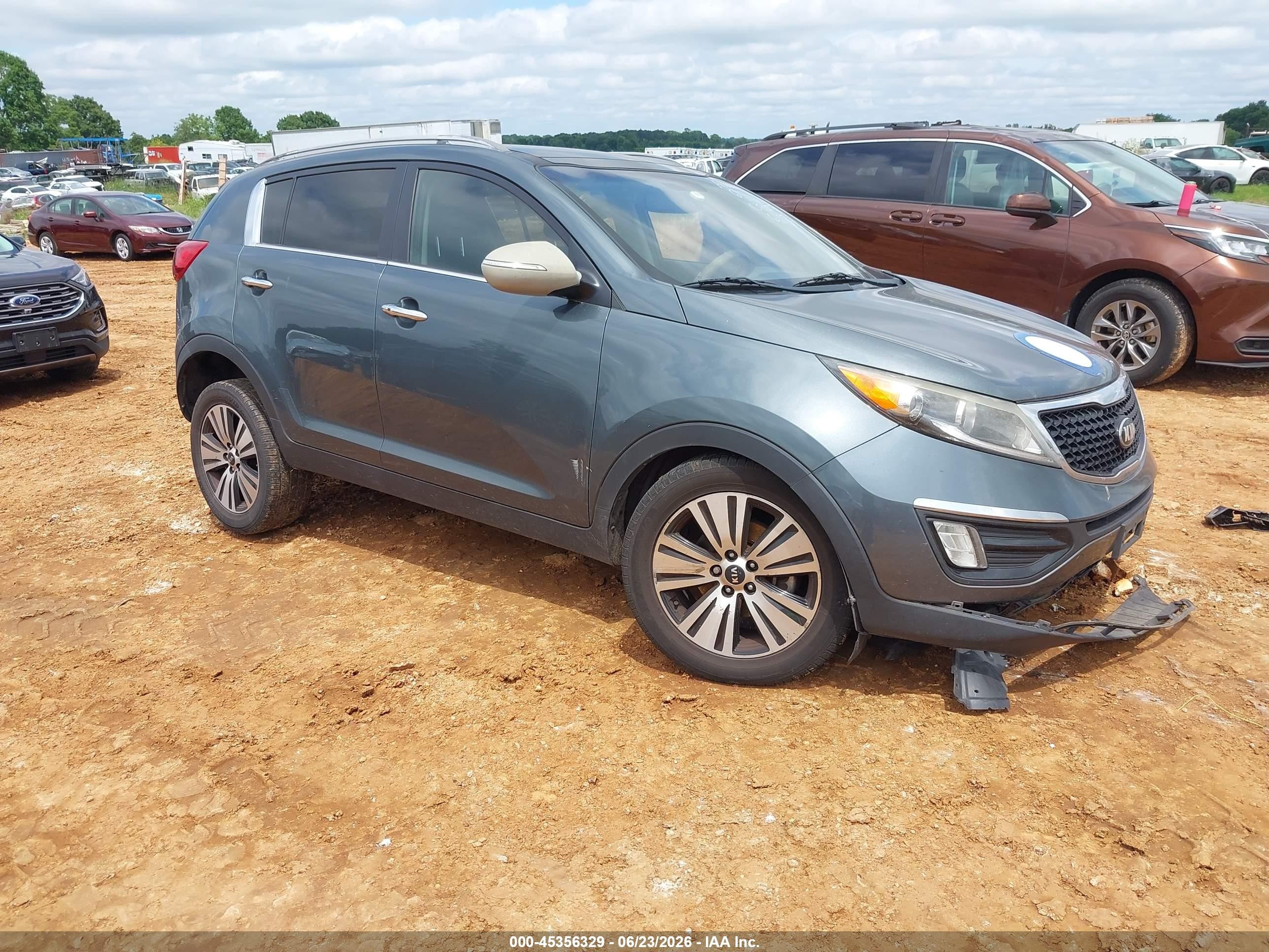 2014 Kia Sportage Ex Gray vin: KNDPC3AC4E7574325