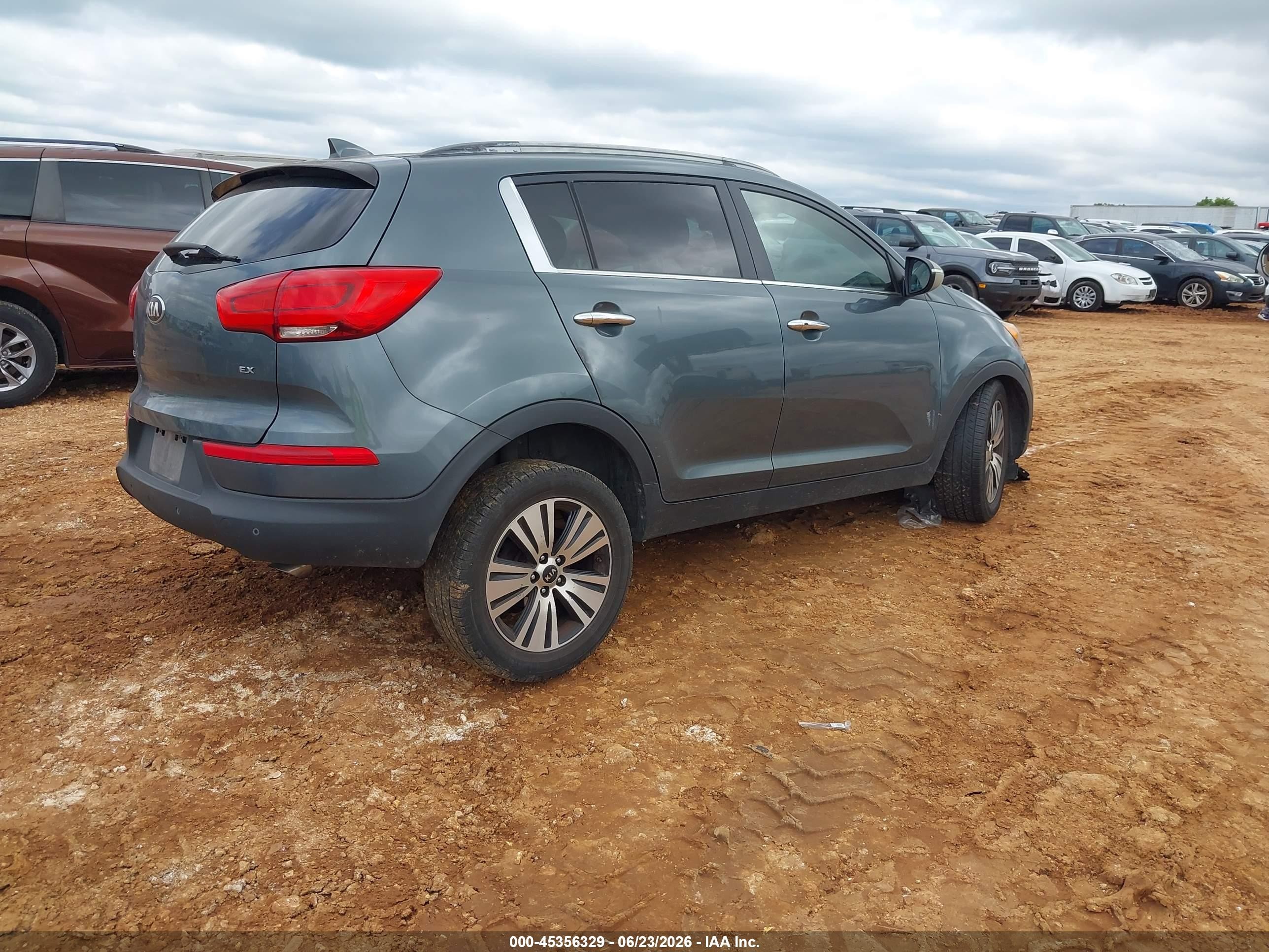 2014 Kia Sportage Ex Gray vin: KNDPC3AC4E7574325