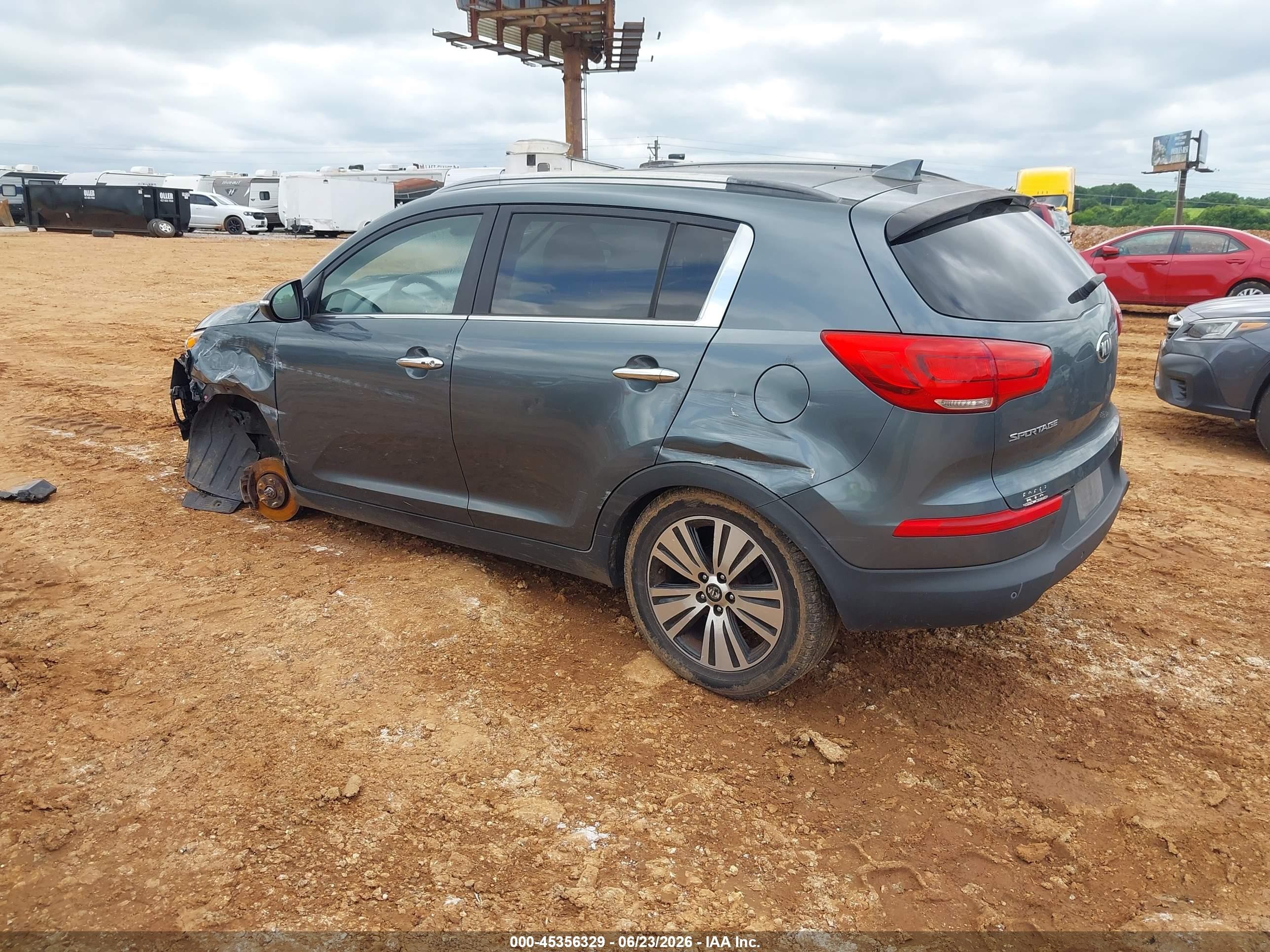 2014 Kia Sportage Ex Gray vin: KNDPC3AC4E7574325