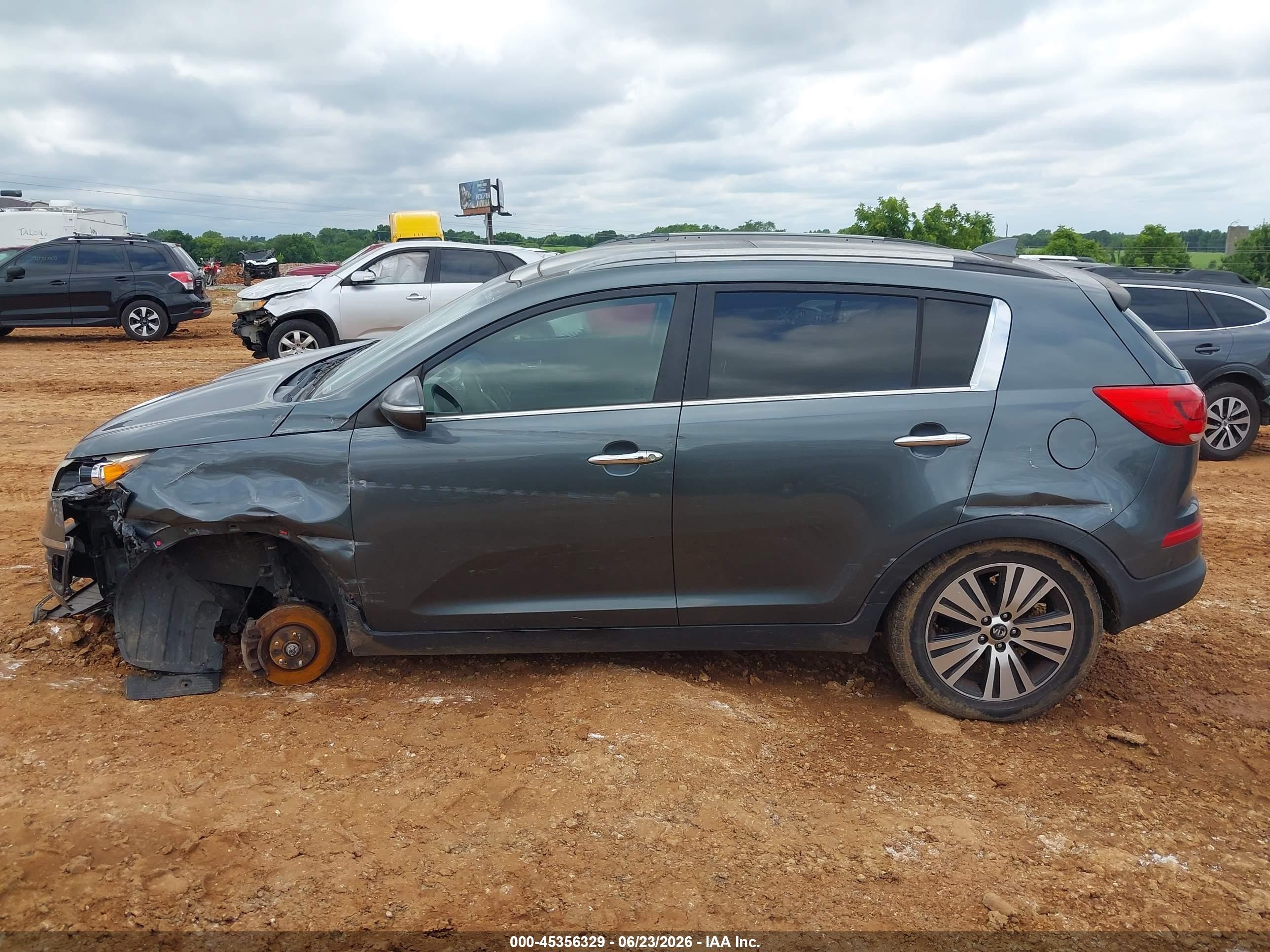 2014 Kia Sportage Ex Gray vin: KNDPC3AC4E7574325