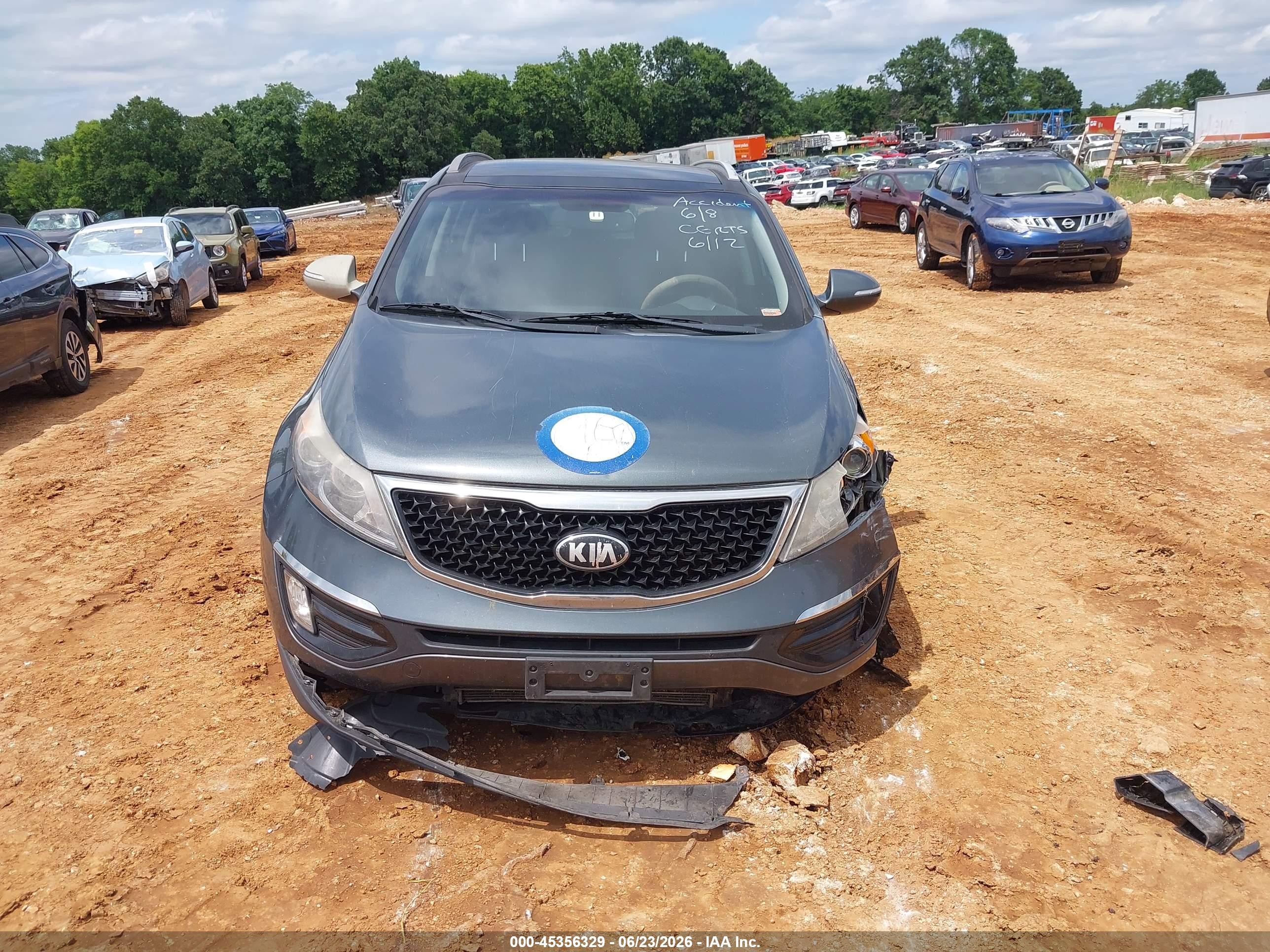 2014 Kia Sportage Ex Gray vin: KNDPC3AC4E7574325