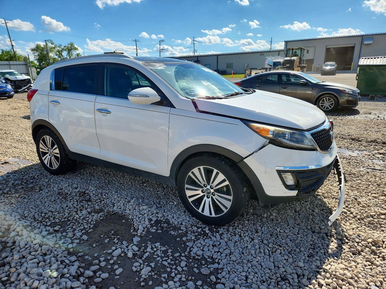 2015 Kia Sportage Ex White vin: KNDPC3AC4F7674734
