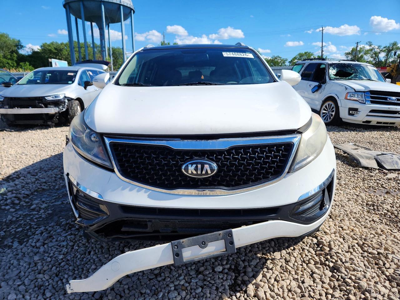 2015 Kia Sportage Ex White vin: KNDPC3AC4F7674734