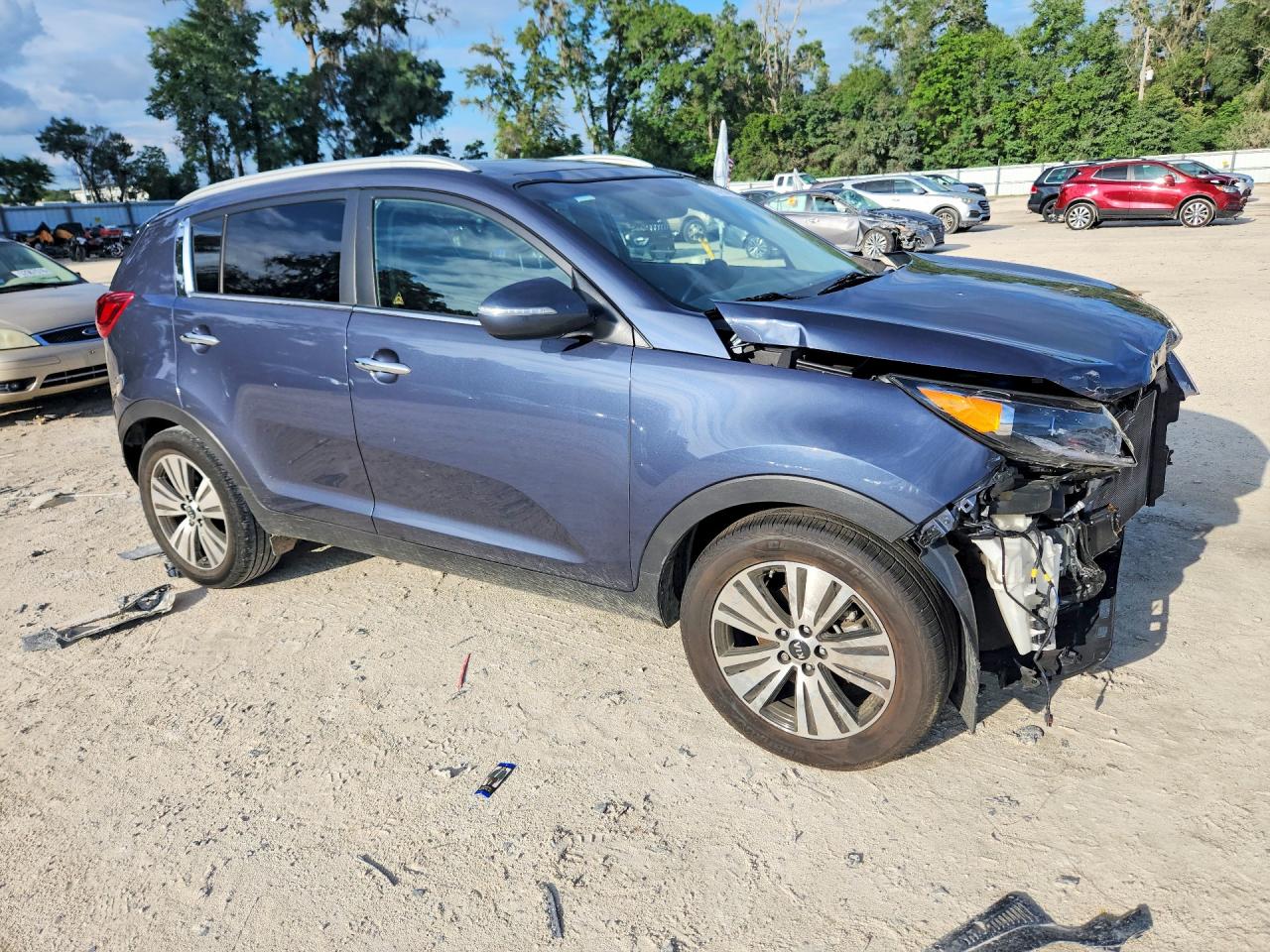 2014 Kia Sportage Ex Gray vin: KNDPC3AC6E7562144