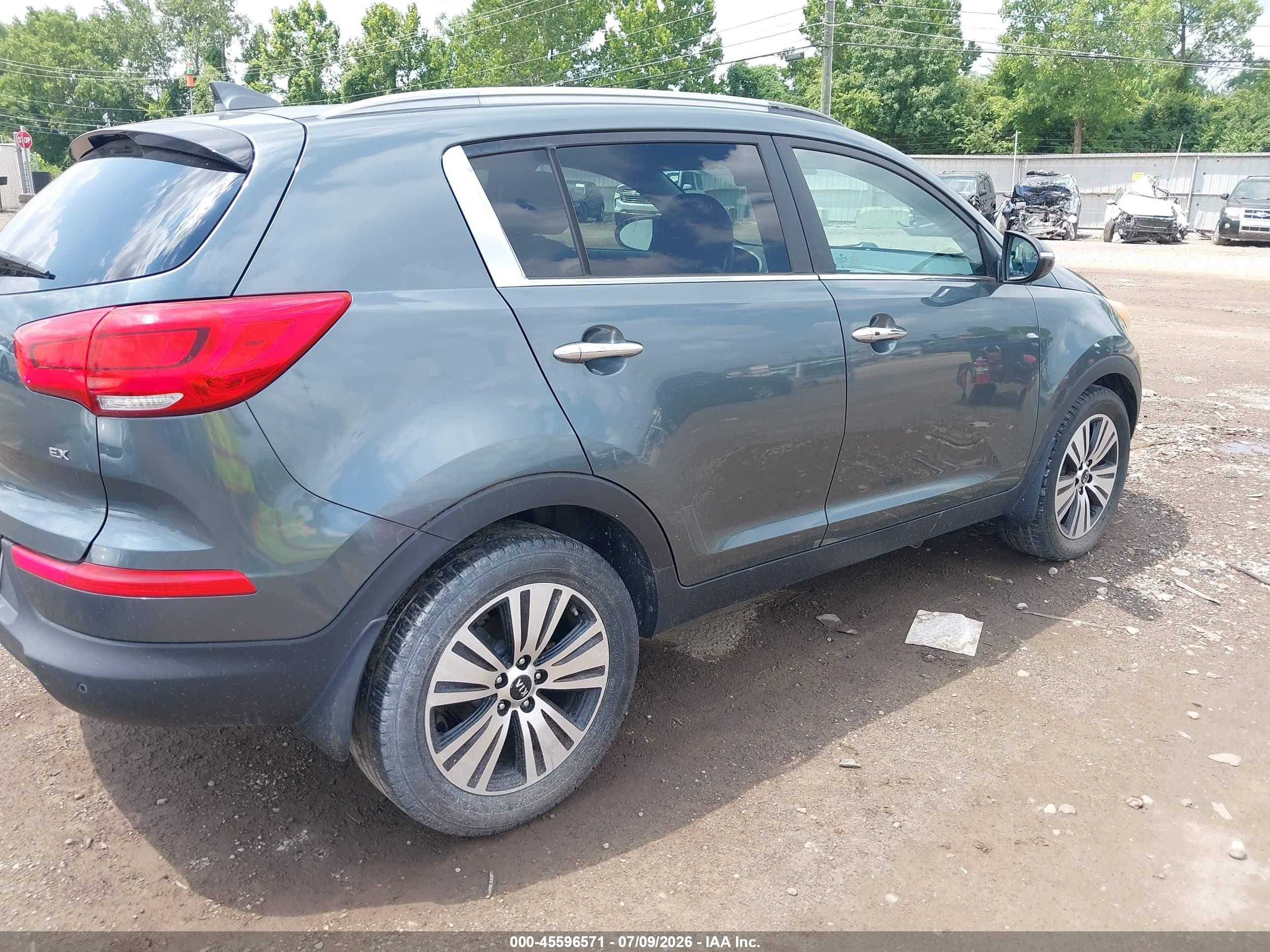 2014 Kia Sportage Ex Gray vin: KNDPC3AC6E7604814