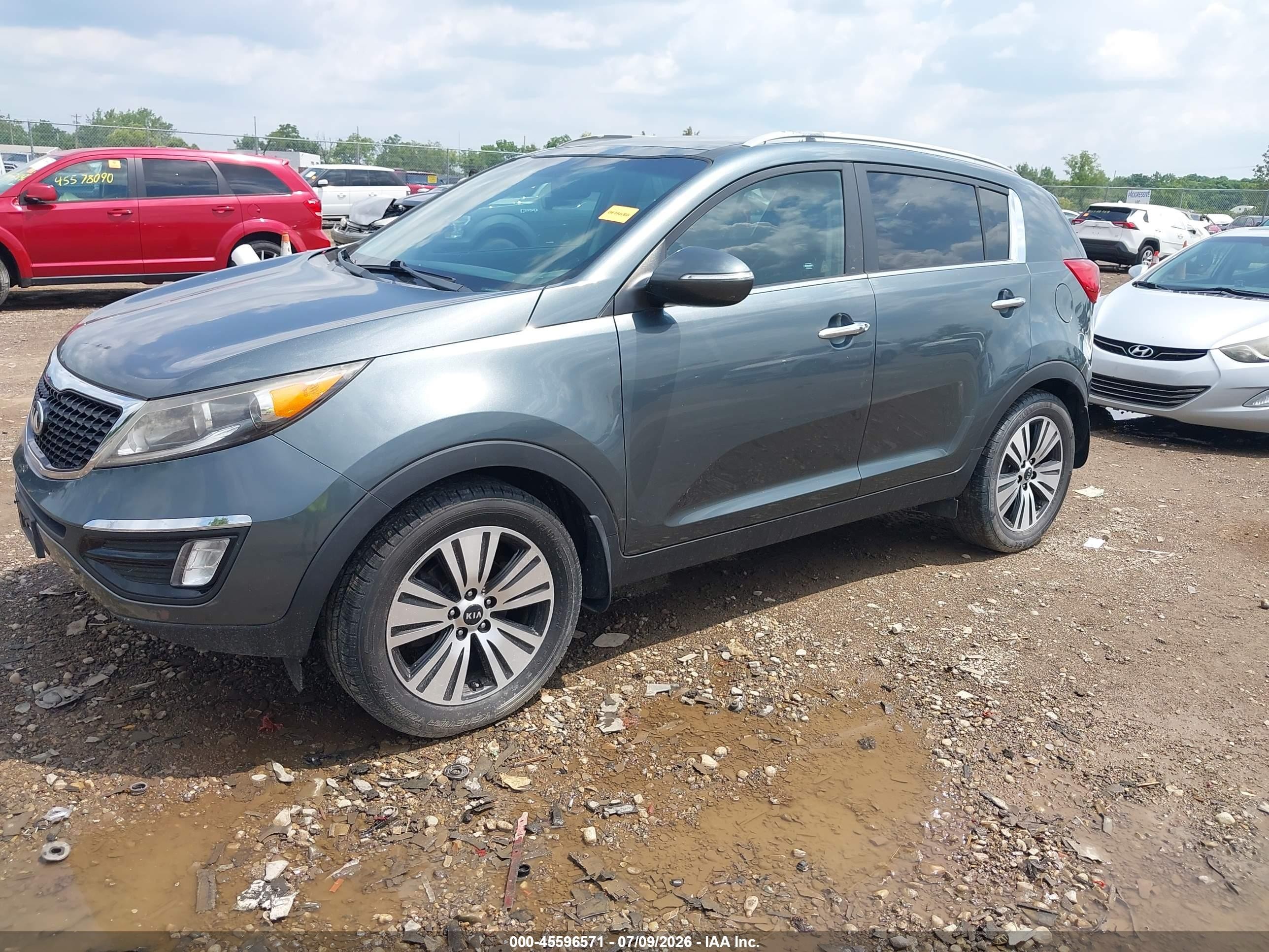 2014 Kia Sportage Ex Gray vin: KNDPC3AC6E7604814