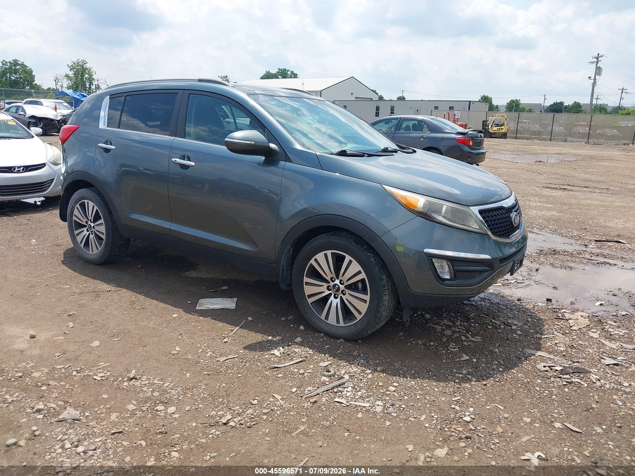 2014 Kia Sportage Ex Gray vin: KNDPC3AC6E7604814