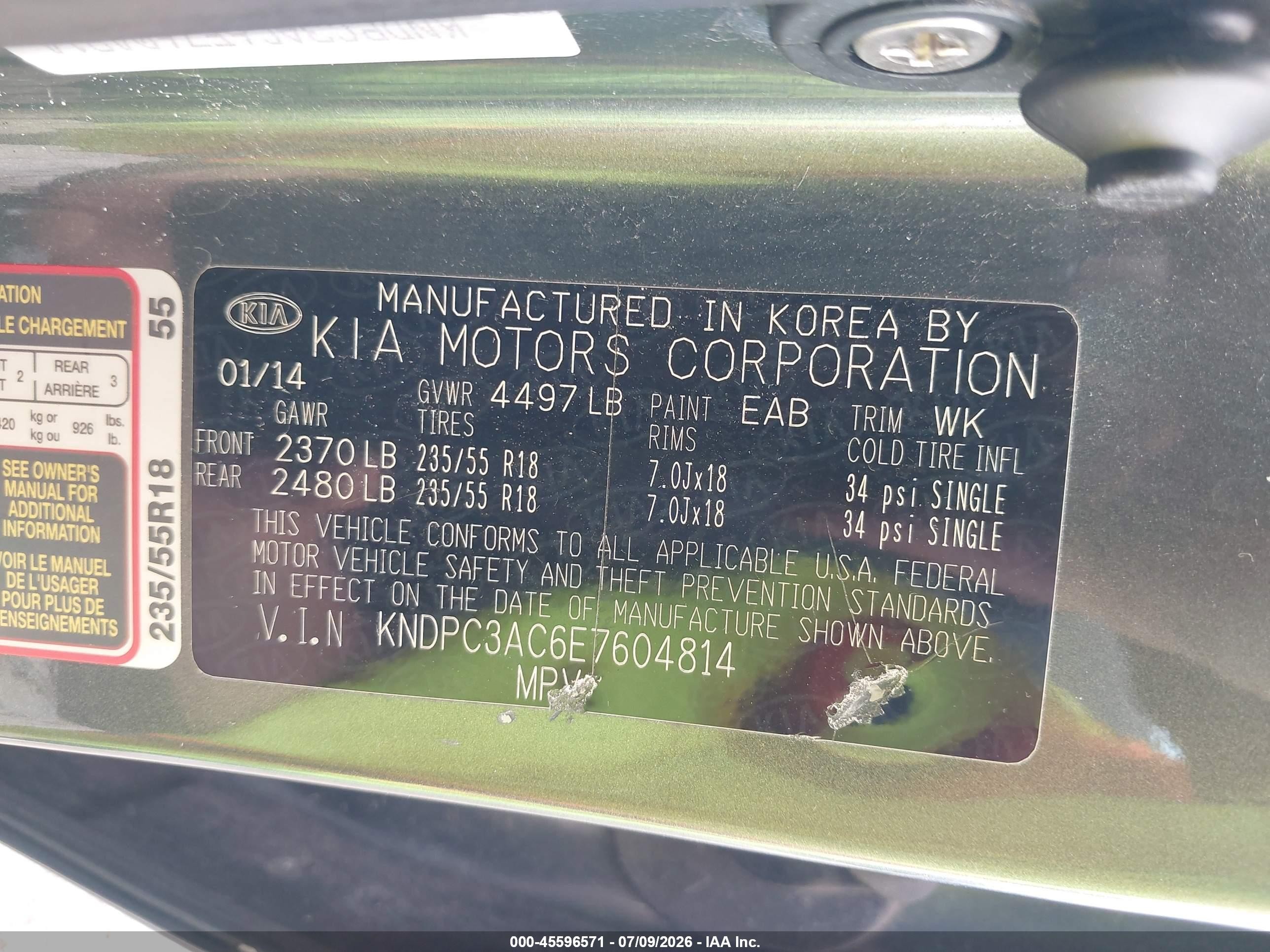 2014 Kia Sportage Ex Gray vin: KNDPC3AC6E7604814