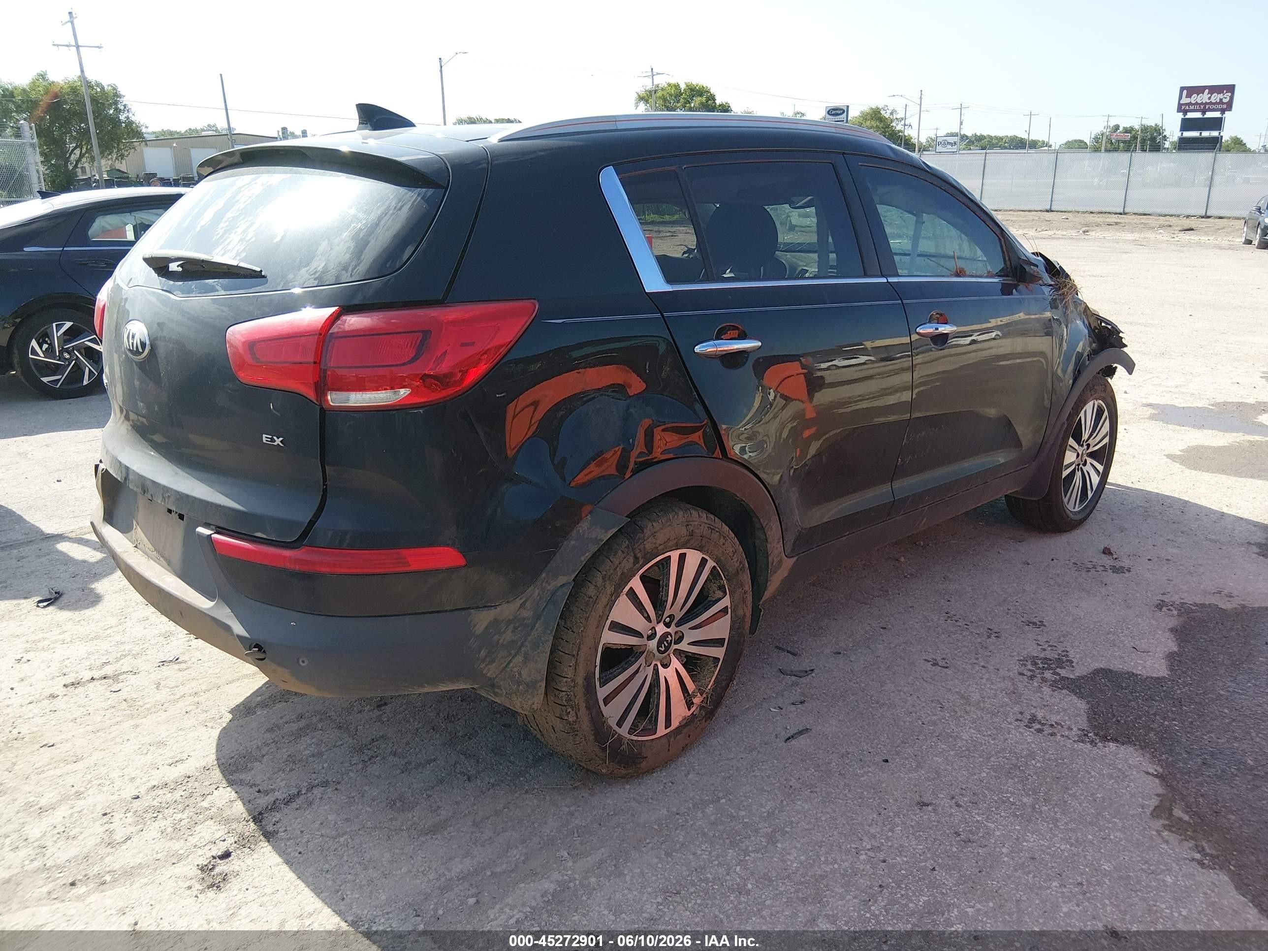 2014 Kia Sportage Ex Black vin: KNDPC3AC7E7603638