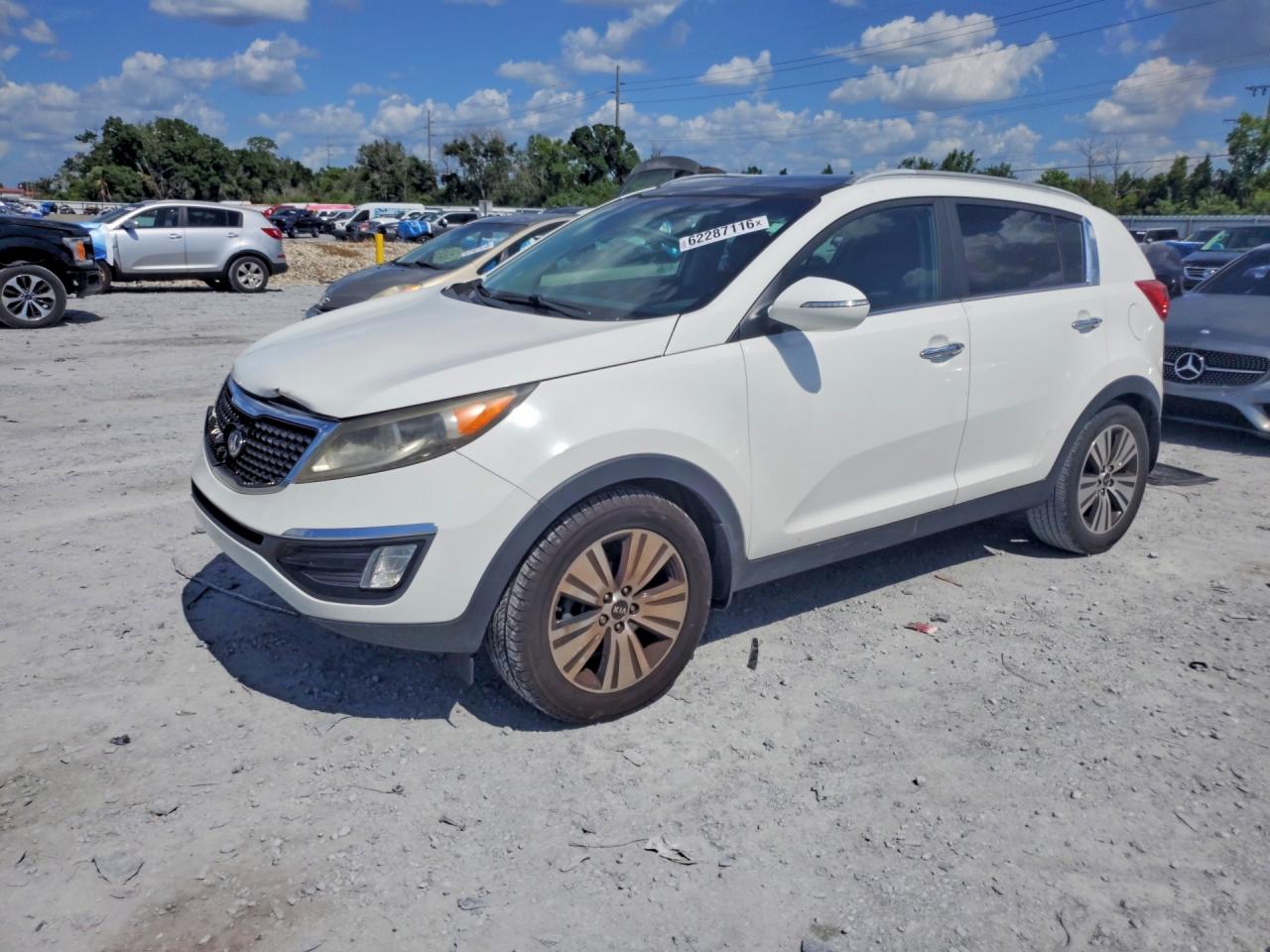 2015 Kia Sportage Ex White vin: KNDPC3AC7F7724476