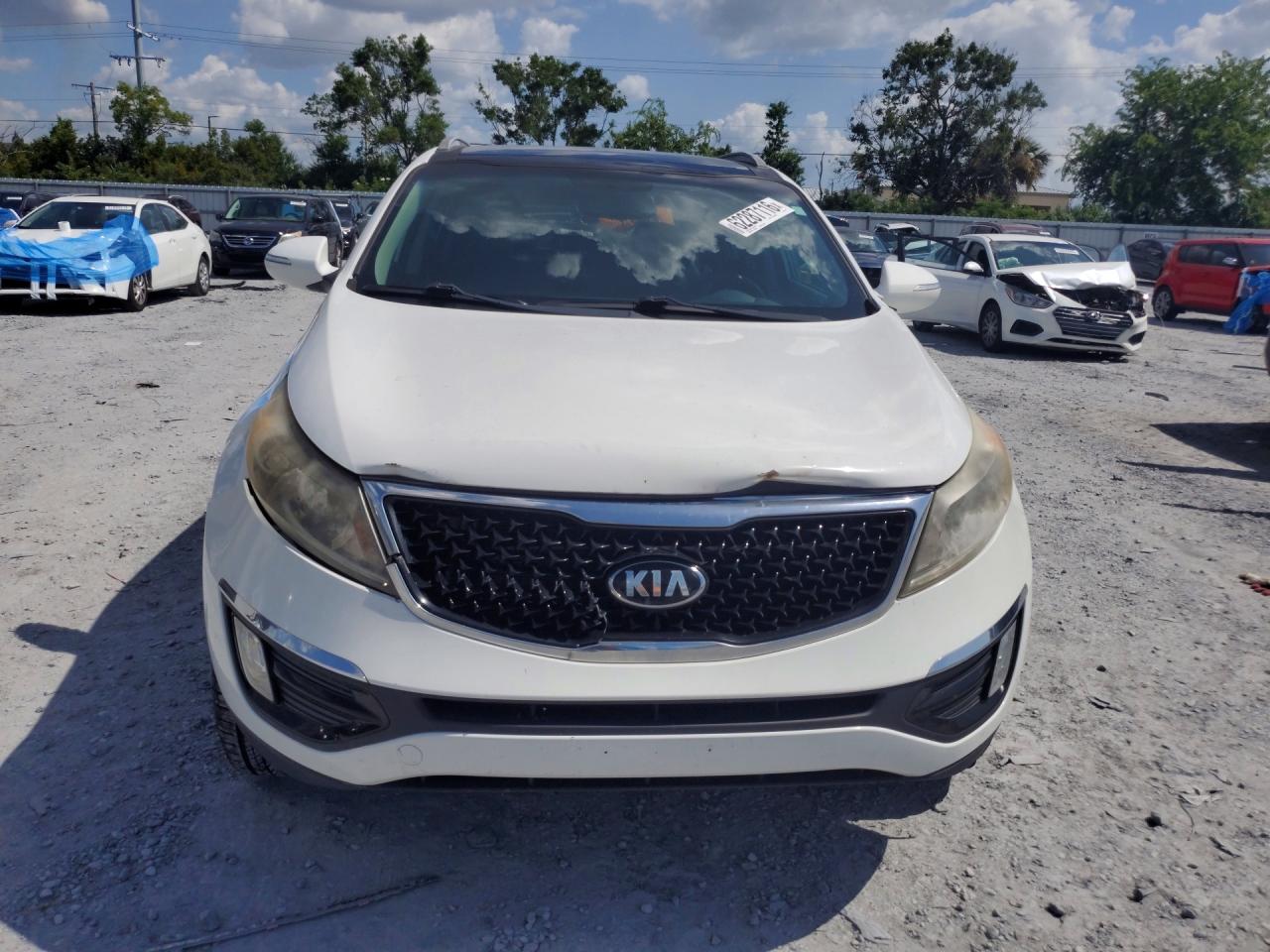 2015 Kia Sportage Ex White vin: KNDPC3AC7F7724476
