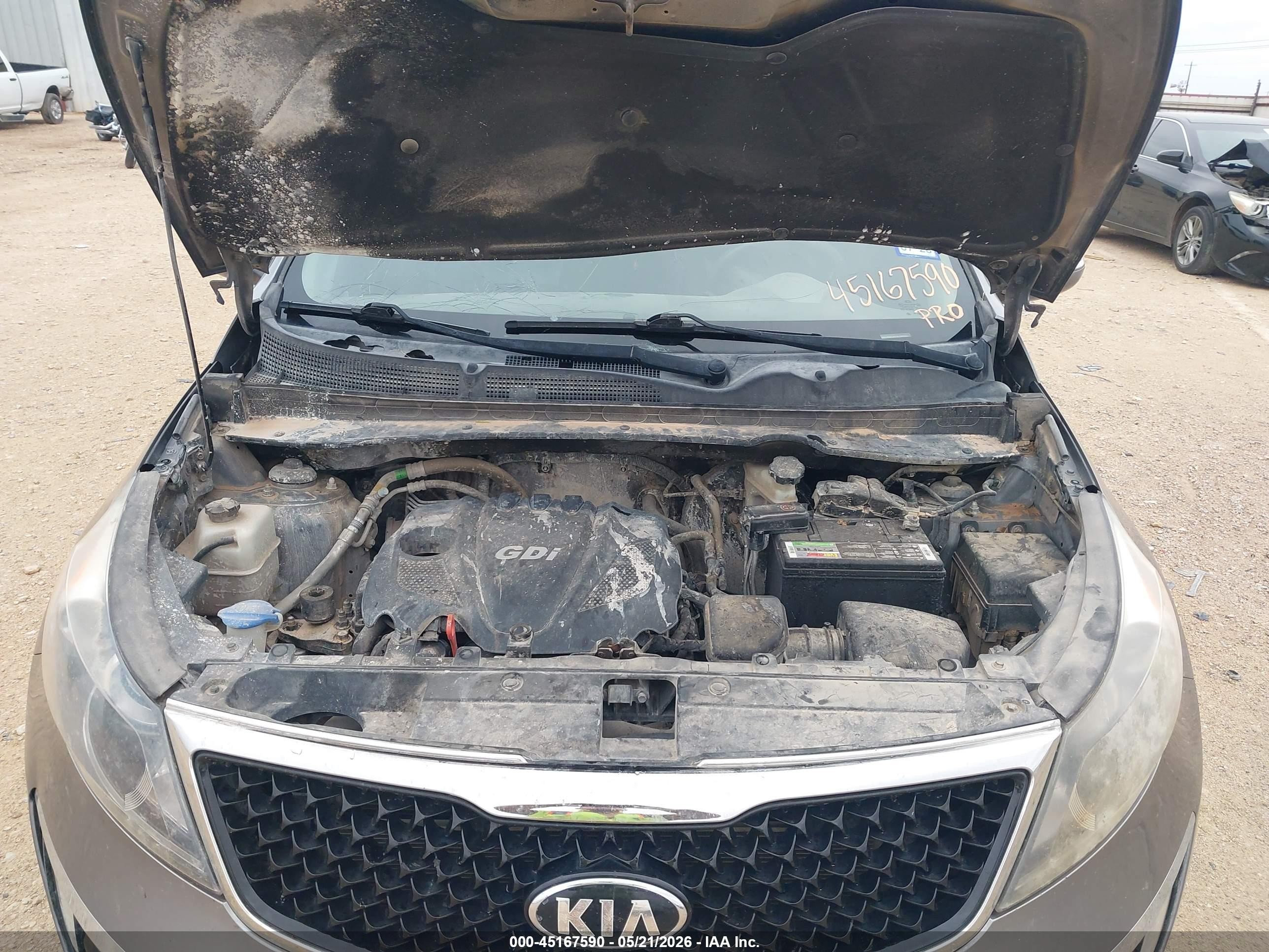 2014 Kia Sportage Ex Gray vin: KNDPC3AC9E7563613