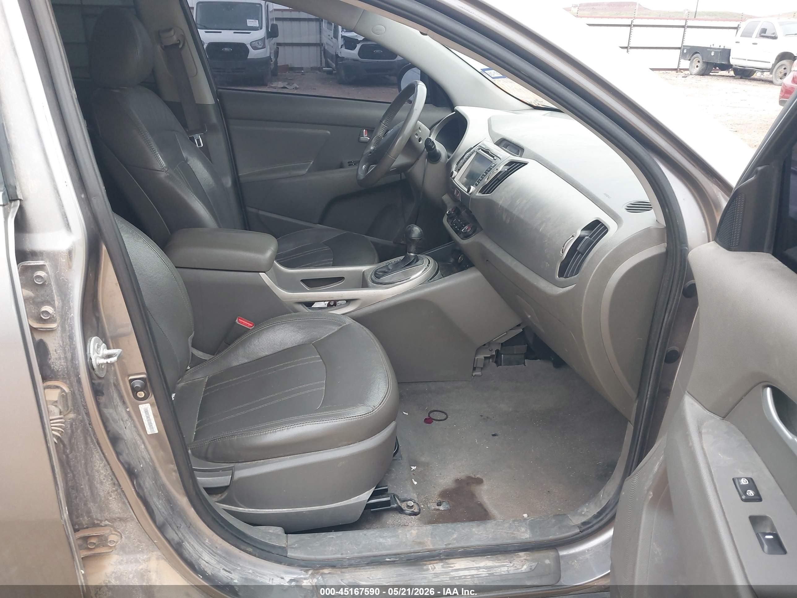 2014 Kia Sportage Ex Gray vin: KNDPC3AC9E7563613