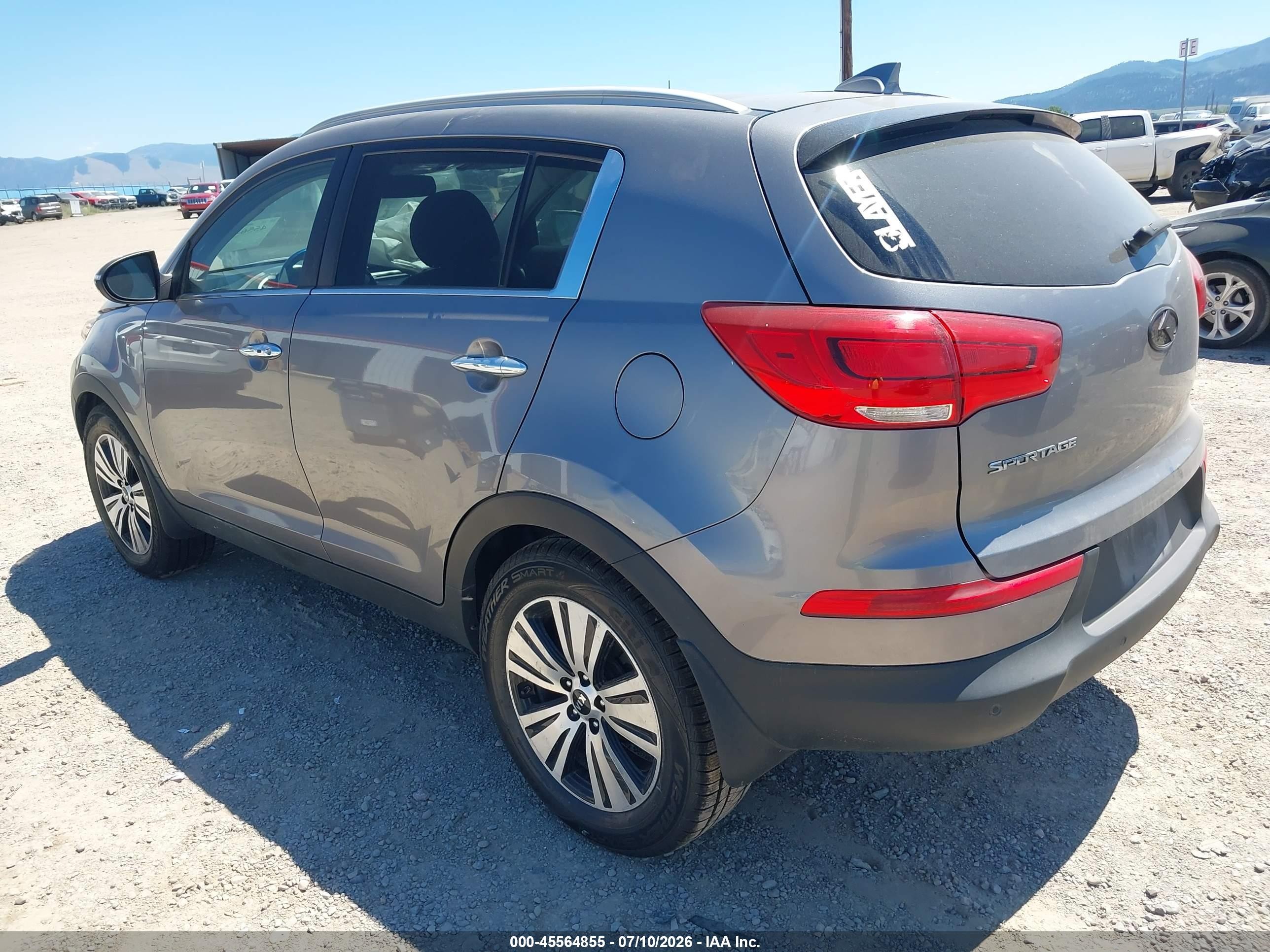 2016 Kia Sportage Ex Gray vin: KNDPC3AC9G7850713