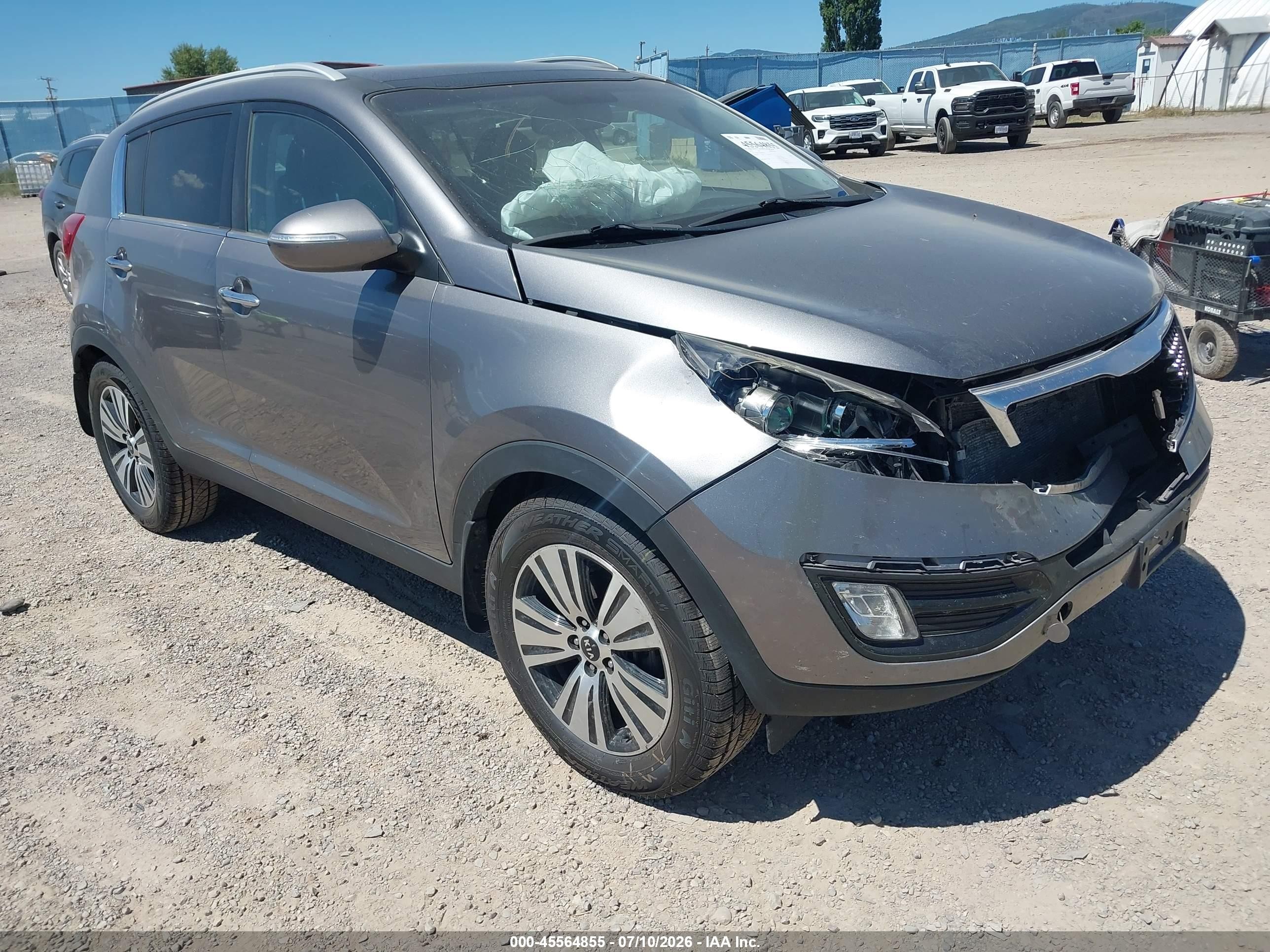 2016 Kia Sportage Ex Gray vin: KNDPC3AC9G7850713