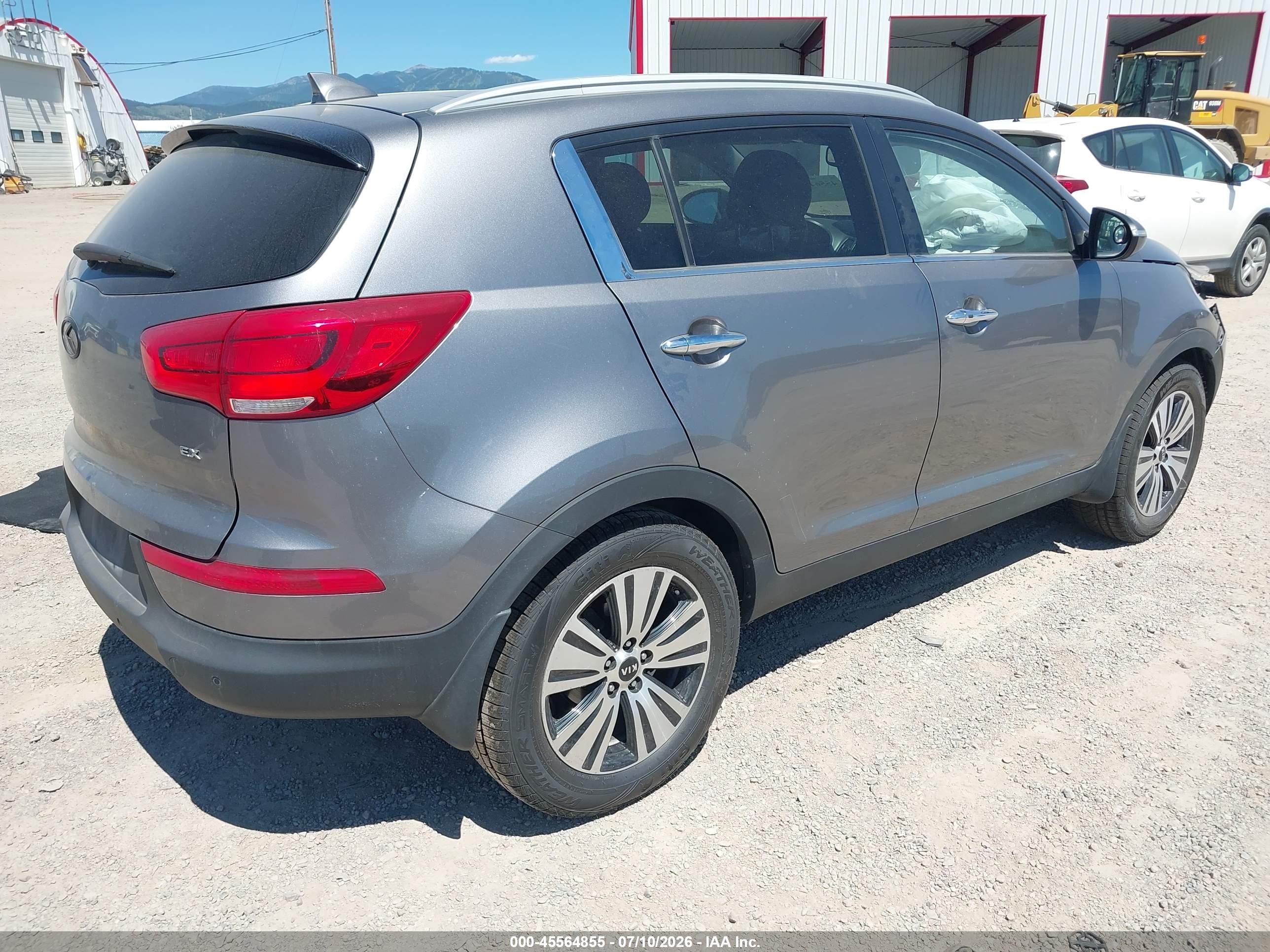 2016 Kia Sportage Ex Gray vin: KNDPC3AC9G7850713