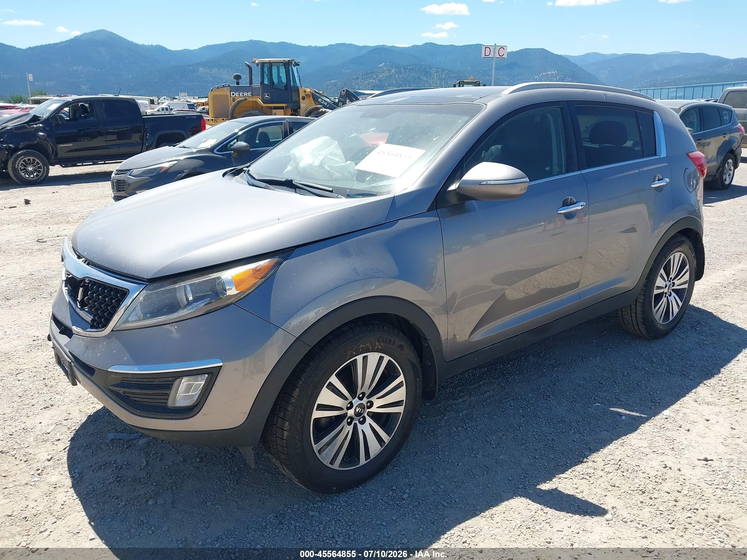 2016 Kia Sportage Ex Gray vin: KNDPC3AC9G7850713