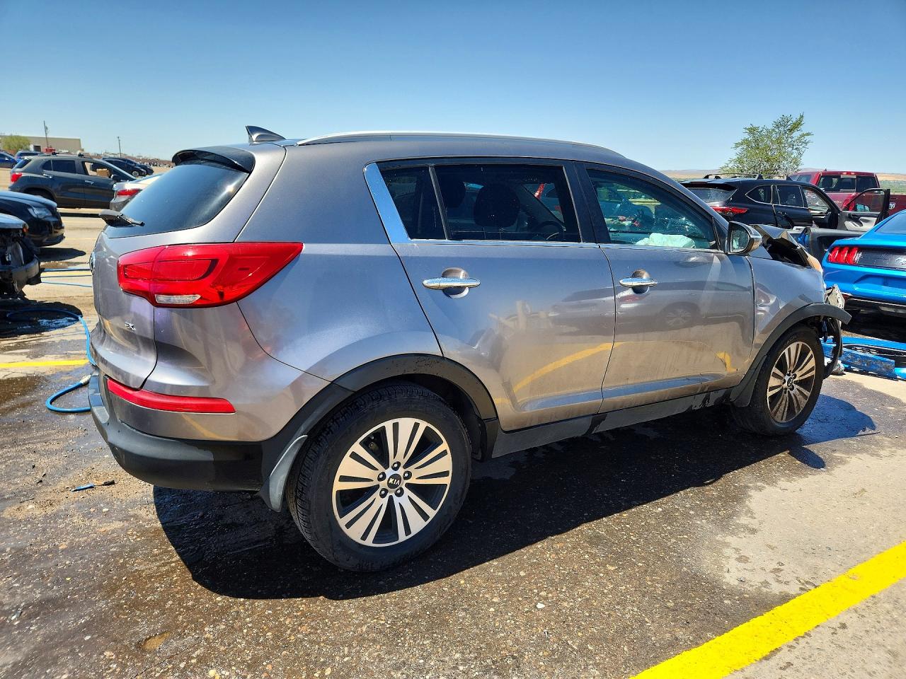 2015 Kia Sportage Ex Gray vin: KNDPC3ACXF7700656