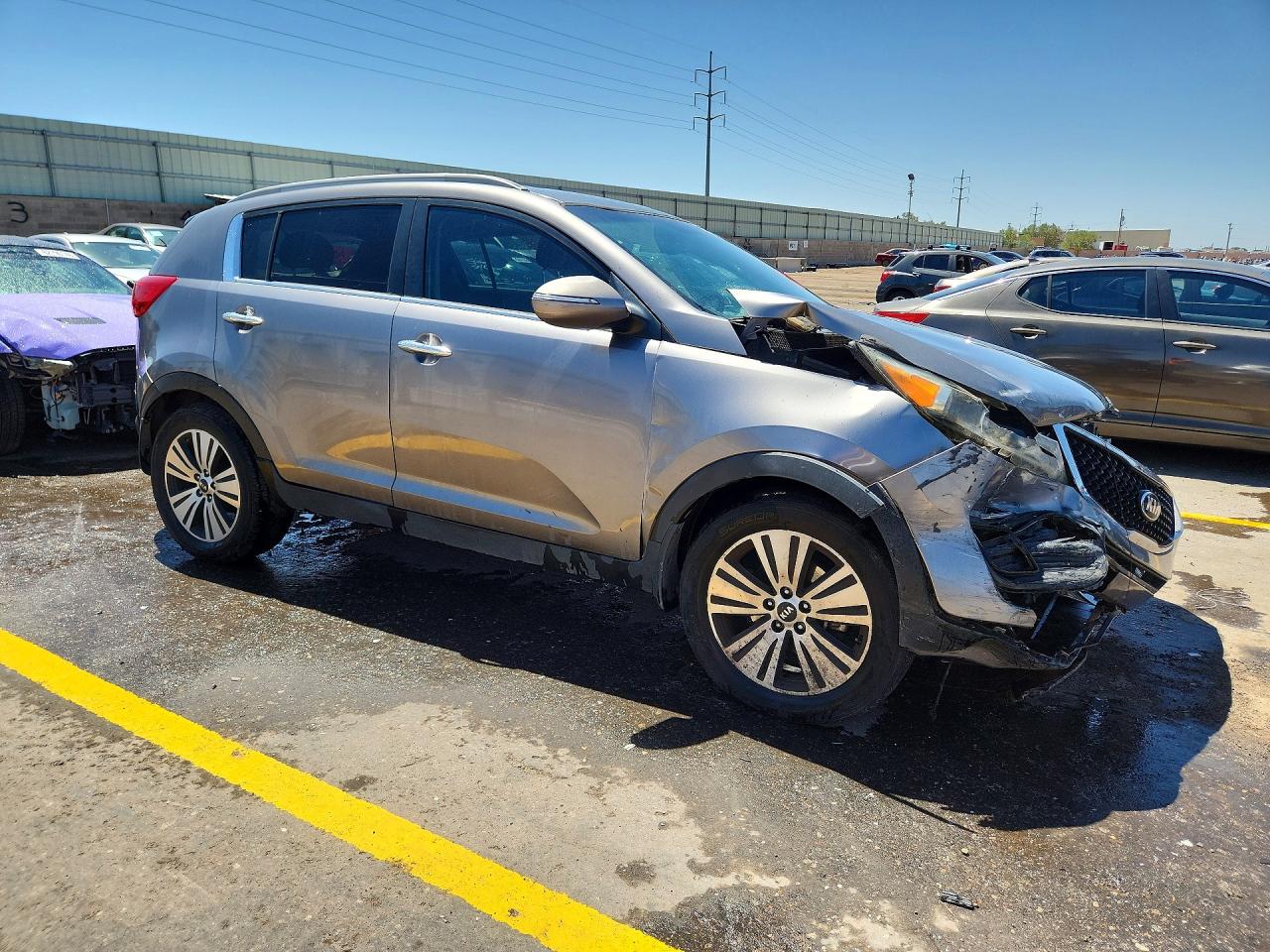 2015 Kia Sportage Ex Gray vin: KNDPC3ACXF7700656